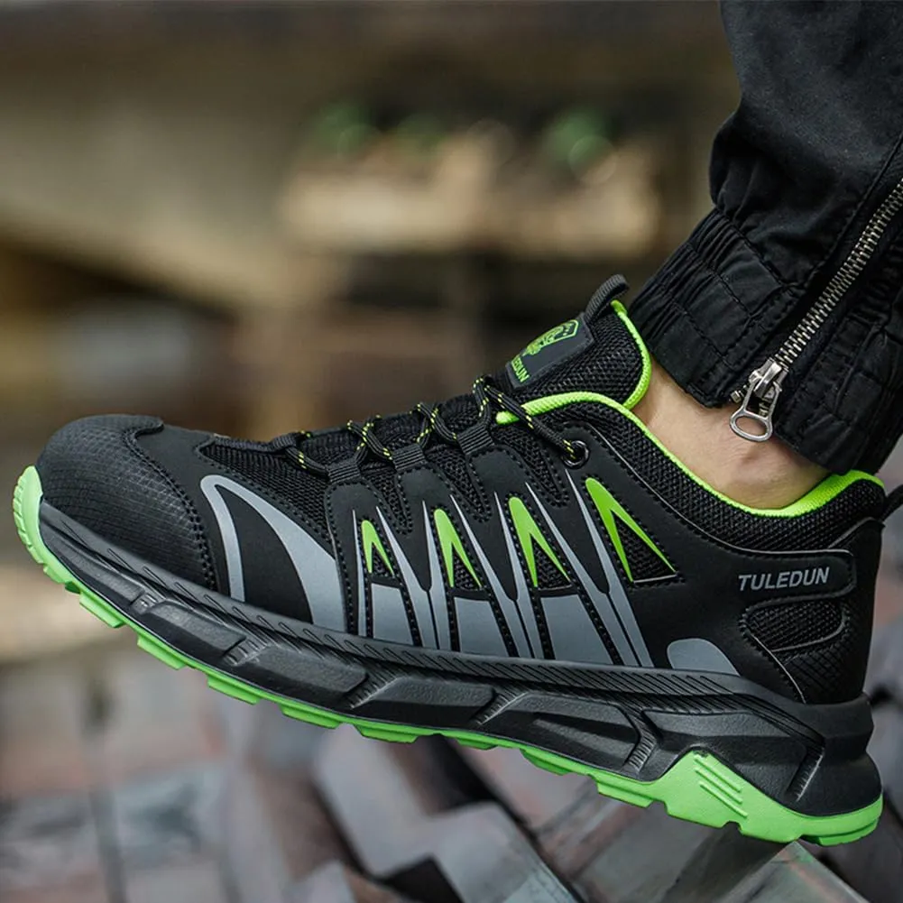 Steel Toe Shoes for Men Women Prestivos Shoes Safety Shoe Steel Toe Power Trainers Anti-Slip Lightweight Comfortable Puncture Proof Sneakers