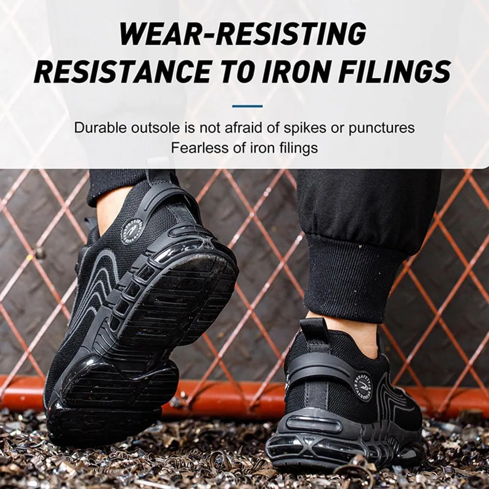 Steel Toe Shoes for Men Women Prestivos Shoes Safety Shoe Steel Toe Power Trainers Anti-Slip Lightweight Comfortable Puncture Proof Sneakers