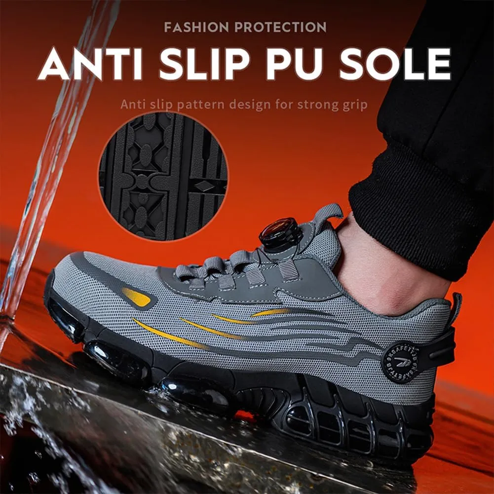 Steel Toe Shoes for Men Women Prestivos Shoes Safety Shoe Steel Toe Power Trainers Anti-Slip Lightweight Comfortable Puncture Proof Sneakers