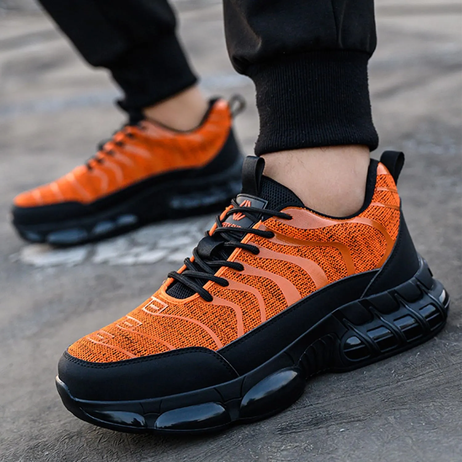 Steel Toe Shoes for Men Women Safety Work Sneakers Indestructible Comfortable Lightweight Breathable Construction Sneakers Anti Smashing Puncture Proof Air Cushion