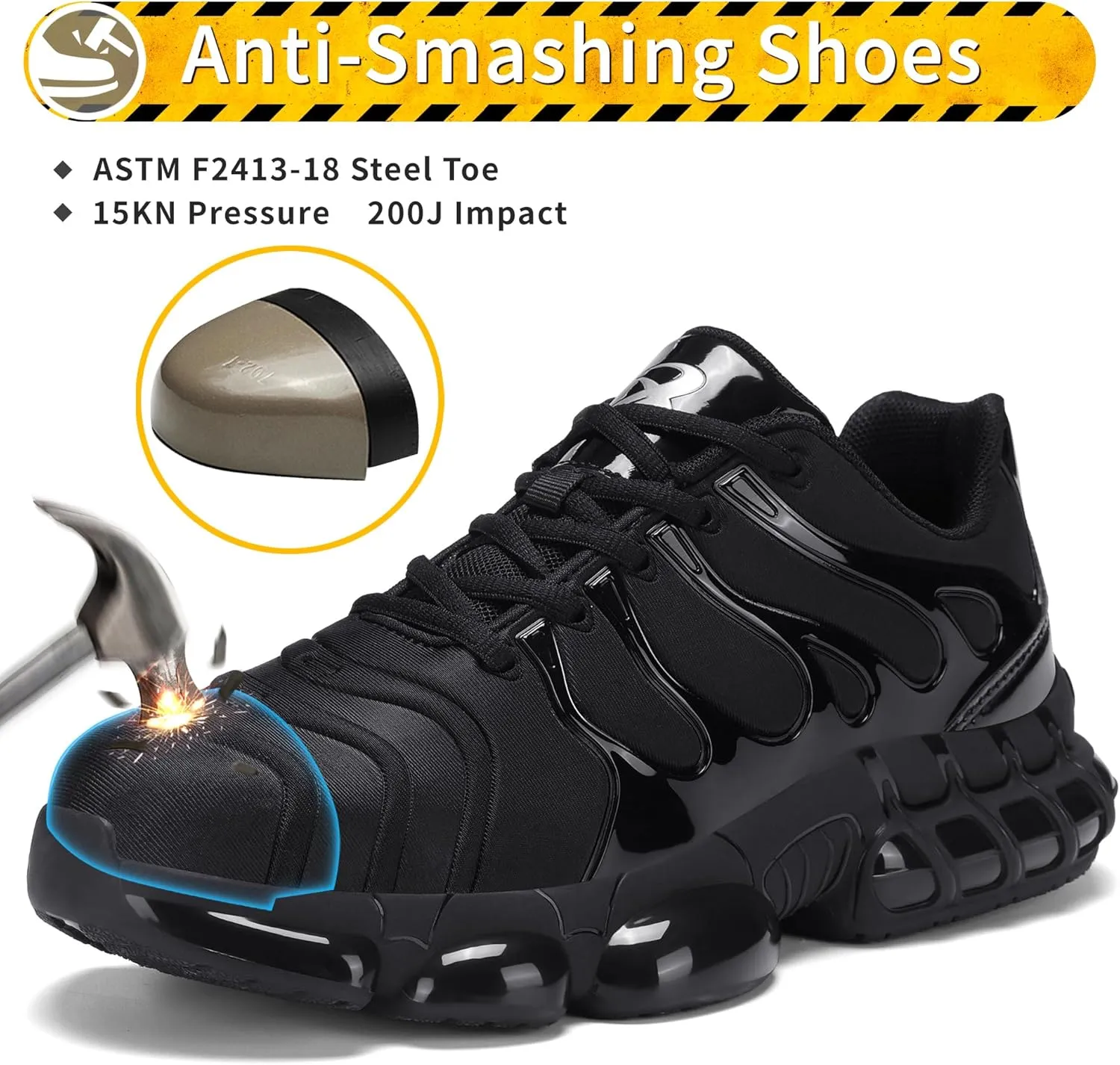 Steel Toe Shoes for Women Men Lightweight Safety Work Shoes Comfortable Composite Toe Steel Toe Sneakers Zapatos de Trabajo para Mujer Hombres