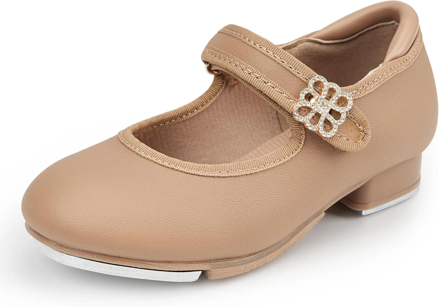 Stelle Girls Tap Shoes Boys Buckle PU Leather Dance Shoes(Toddler/Little Kid/Big Kid)