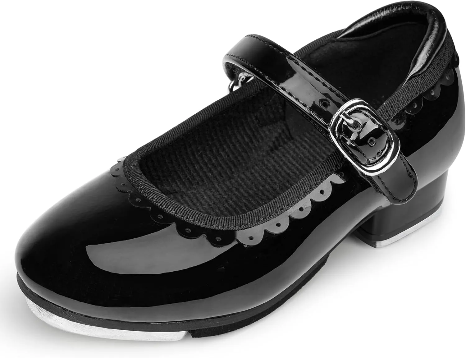 Stelle Tap Shoes for Girls Toddler Dance Shoes Easy Strap Scallop Design (Toddler/Little Kid/Big Kid)