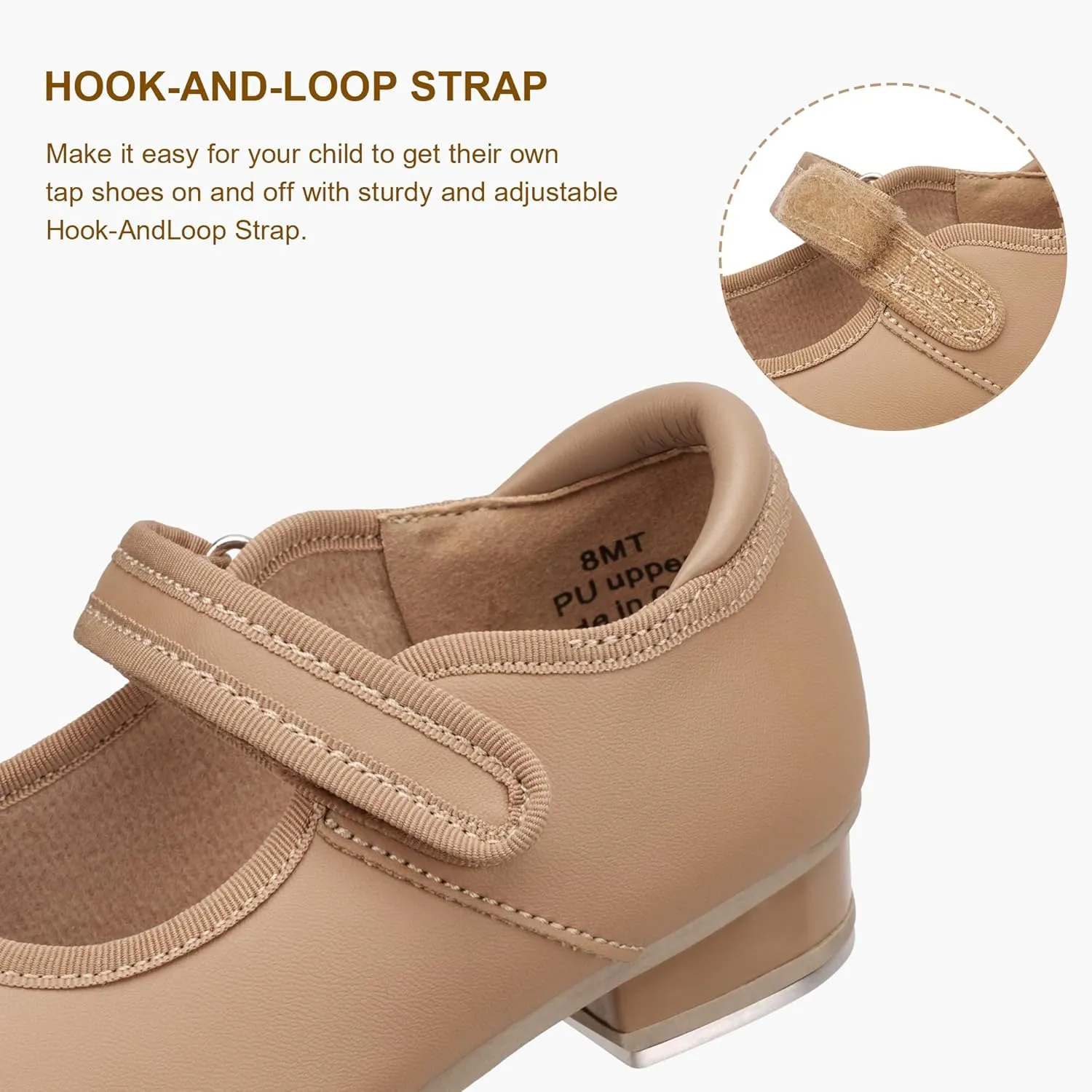 Stelle Tap Shoes for Girls Toddler PU Tap Dance Shoes for Toddler/Little Kids/Big Kids