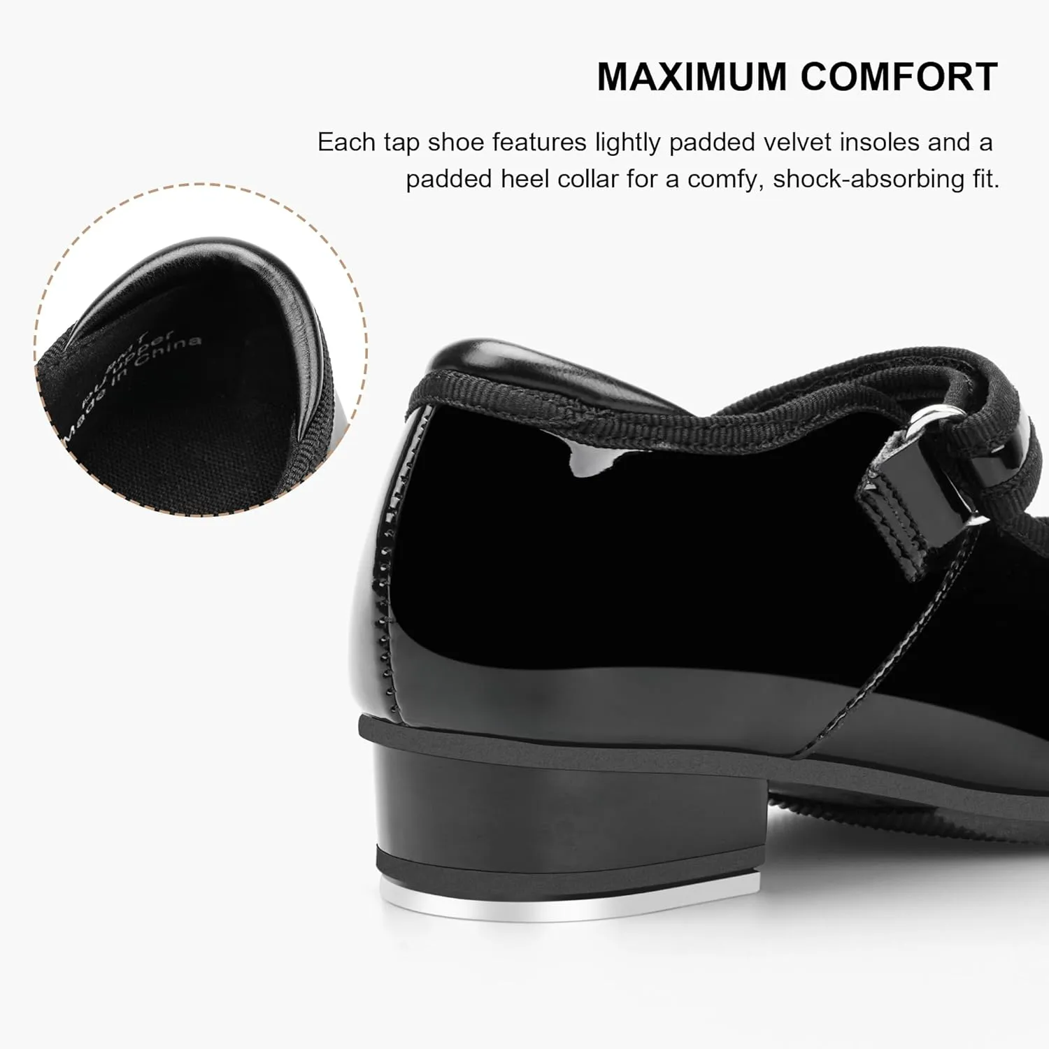 Stelle Tap Shoes for Girls Toddler PU Tap Dance Shoes for Toddler/Little Kids/Big Kids