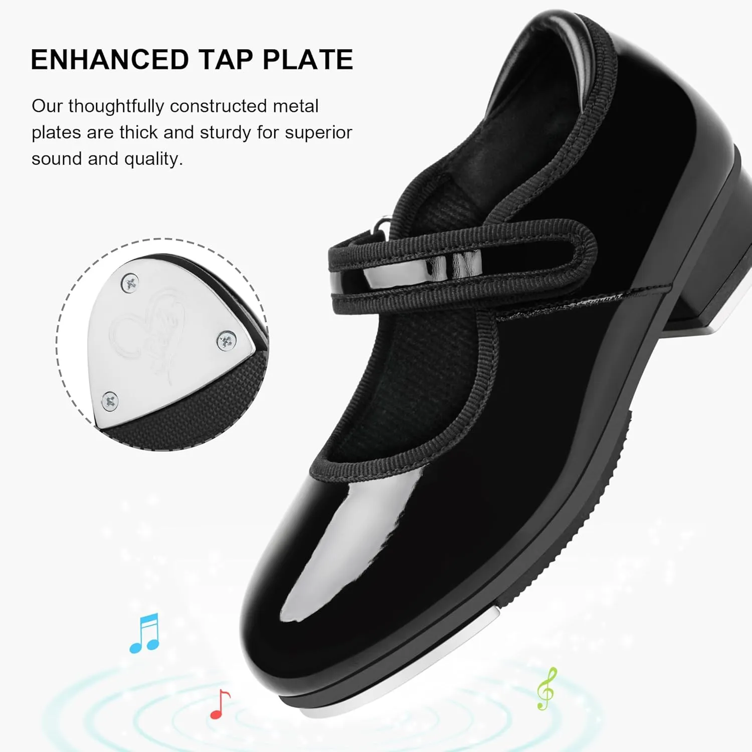 Stelle Tap Shoes for Girls Toddler PU Tap Dance Shoes for Toddler/Little Kids/Big Kids