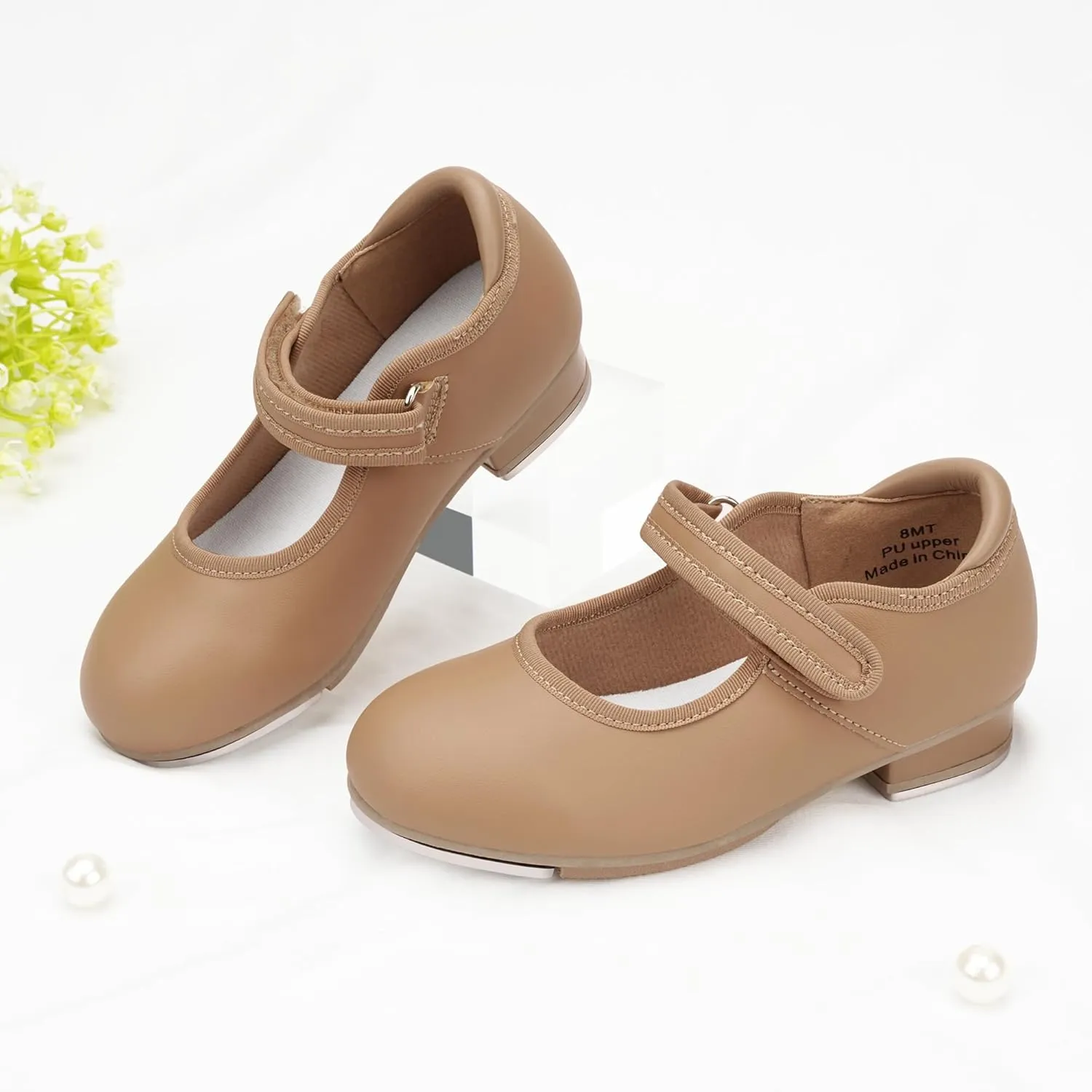 Stelle Tap Shoes for Girls Toddler PU Tap Dance Shoes for Toddler/Little Kids/Big Kids