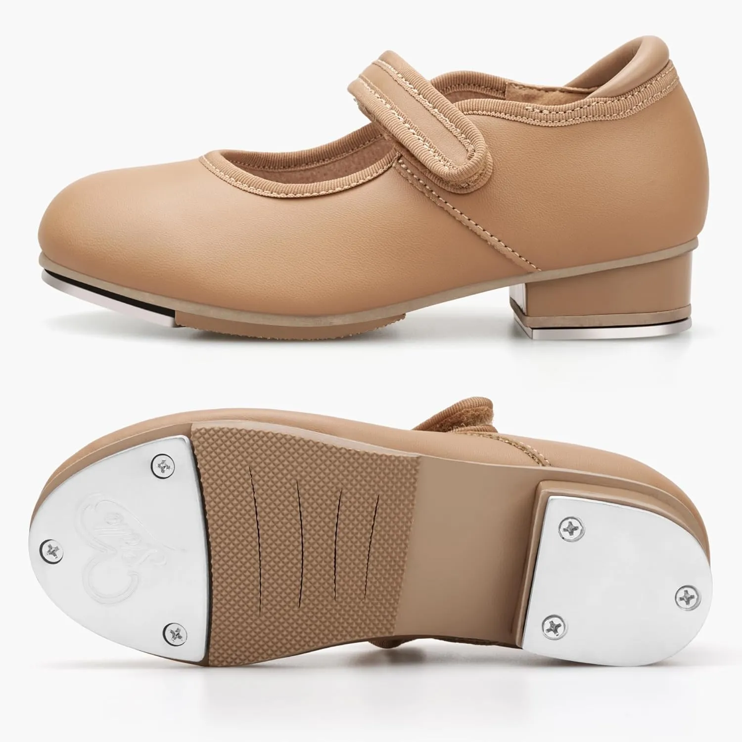 Stelle Tap Shoes for Girls Toddler PU Tap Dance Shoes for Toddler/Little Kids/Big Kids
