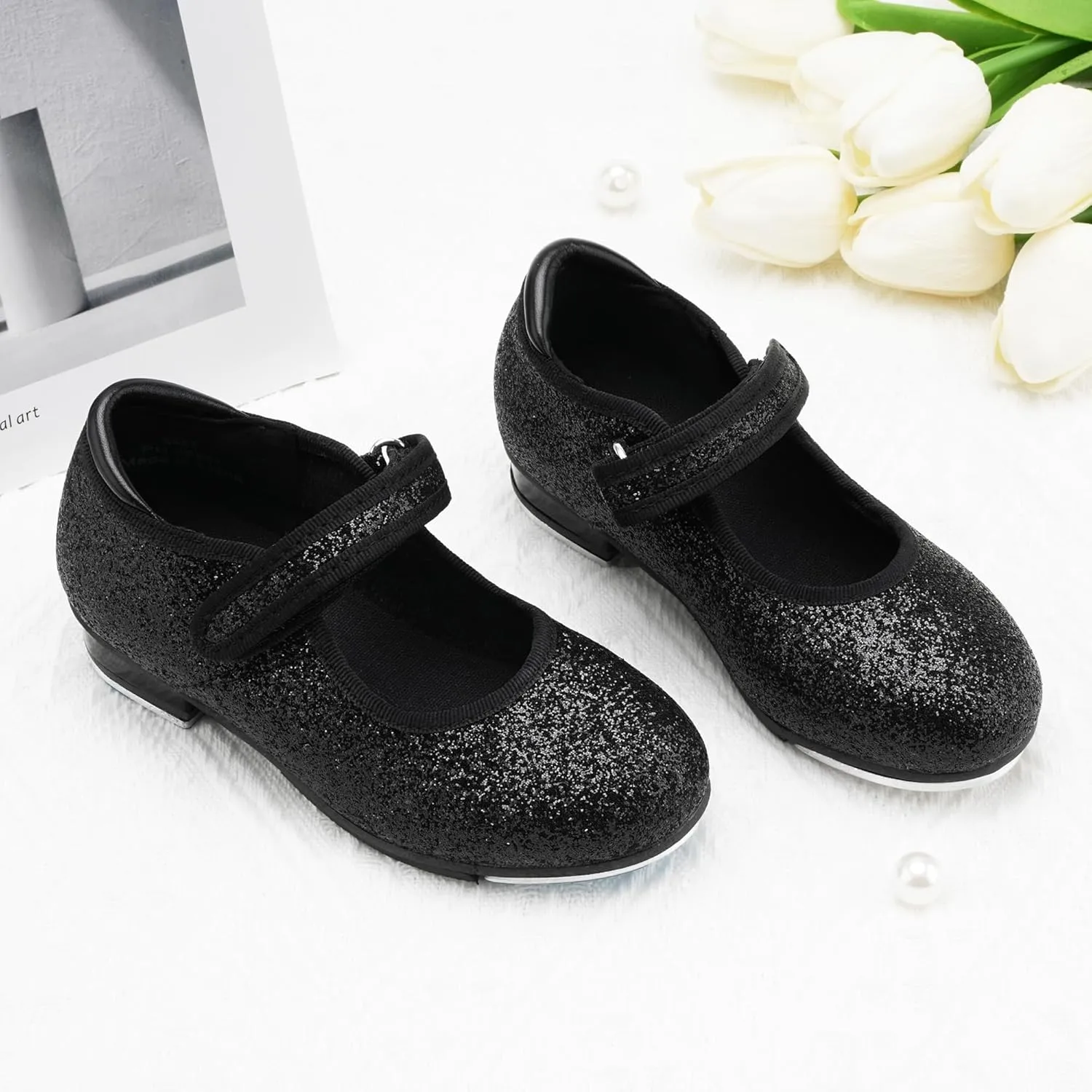 Stelle Tap Shoes for Girls Toddler PU Tap Dance Shoes for Toddler/Little Kids/Big Kids