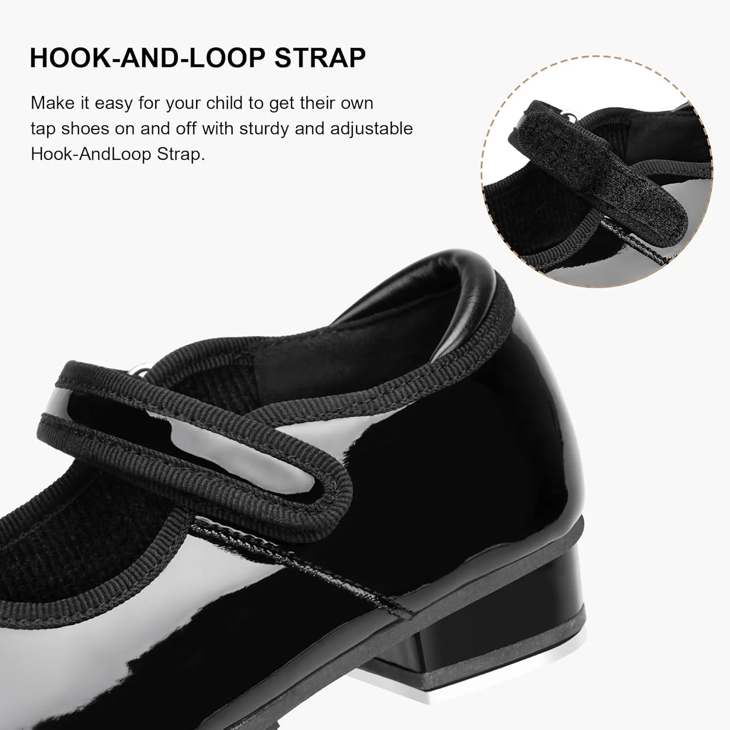 Stelle Tap Shoes for Girls Toddler PU Tap Dance Shoes for Toddler/Little Kids/Big Kids
