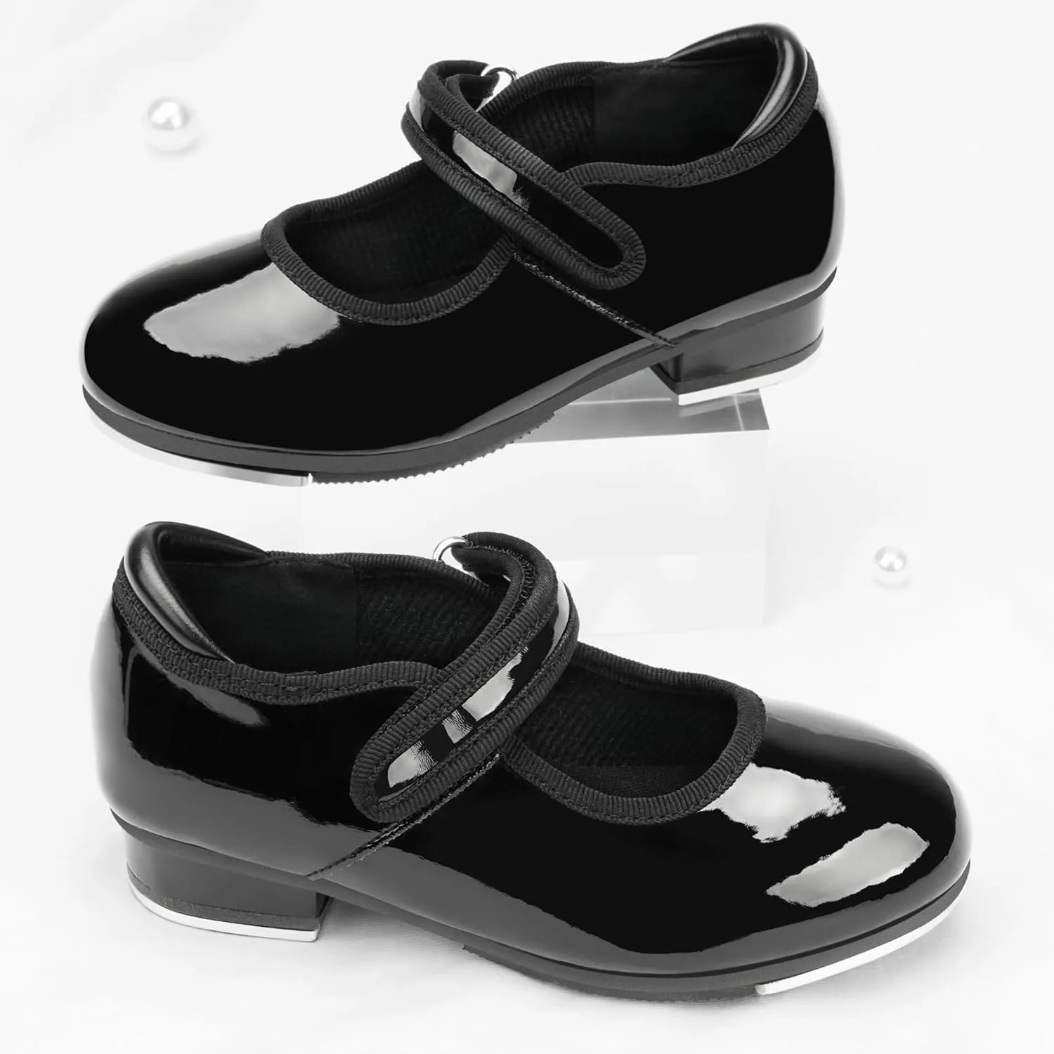 Stelle Tap Shoes for Girls Toddler PU Tap Dance Shoes for Toddler/Little Kids/Big Kids