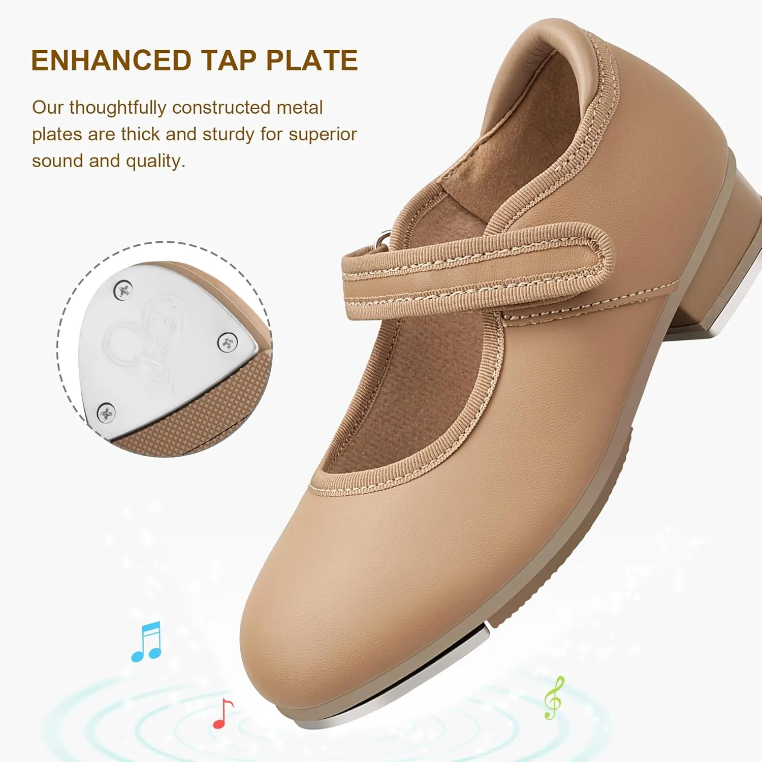 Stelle Tap Shoes for Girls Toddler PU Tap Dance Shoes for Toddler/Little Kids/Big Kids