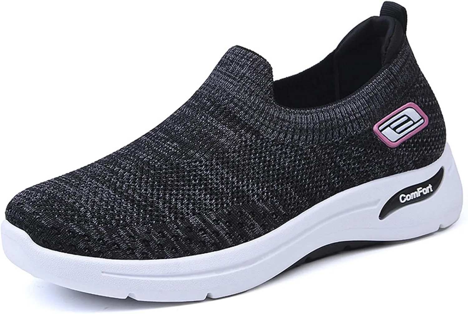 Summer Sneakers for Women Slip On Casual Mesh-Comfortable Tennis Workout Sneakers Breathable Lightweight Orthopedic Shoes with Arch Support Fashion Soft Sole Shoes