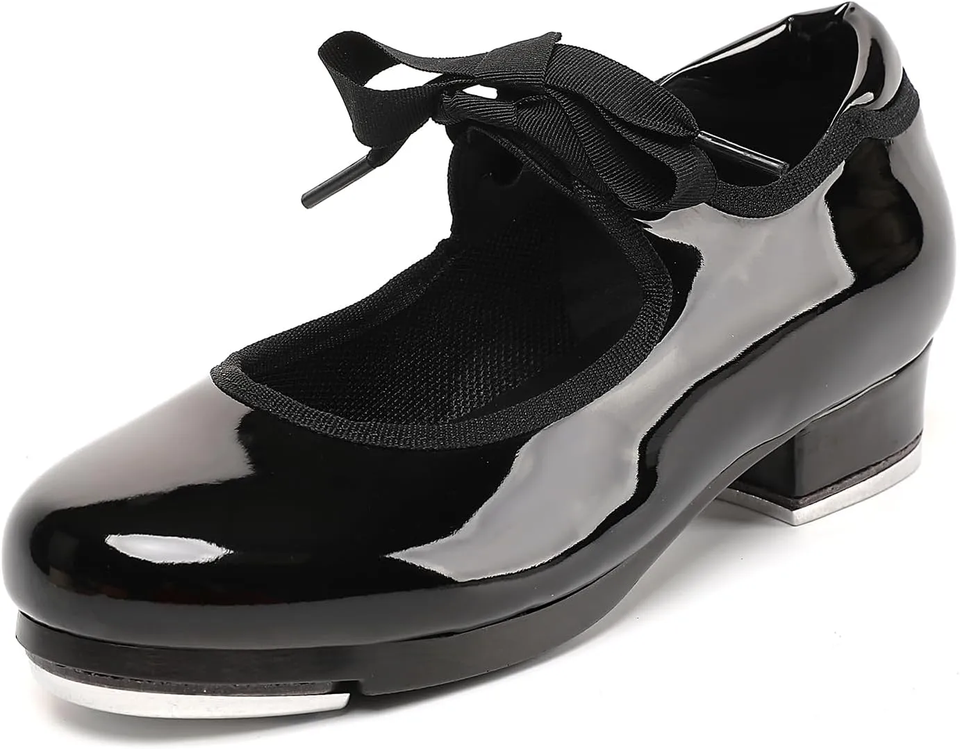 Tap Shoes for Girls Boys, Unisex Kids Tap Dance Shoes for Toddler, Lace-up Mary Jane Tap Shoes