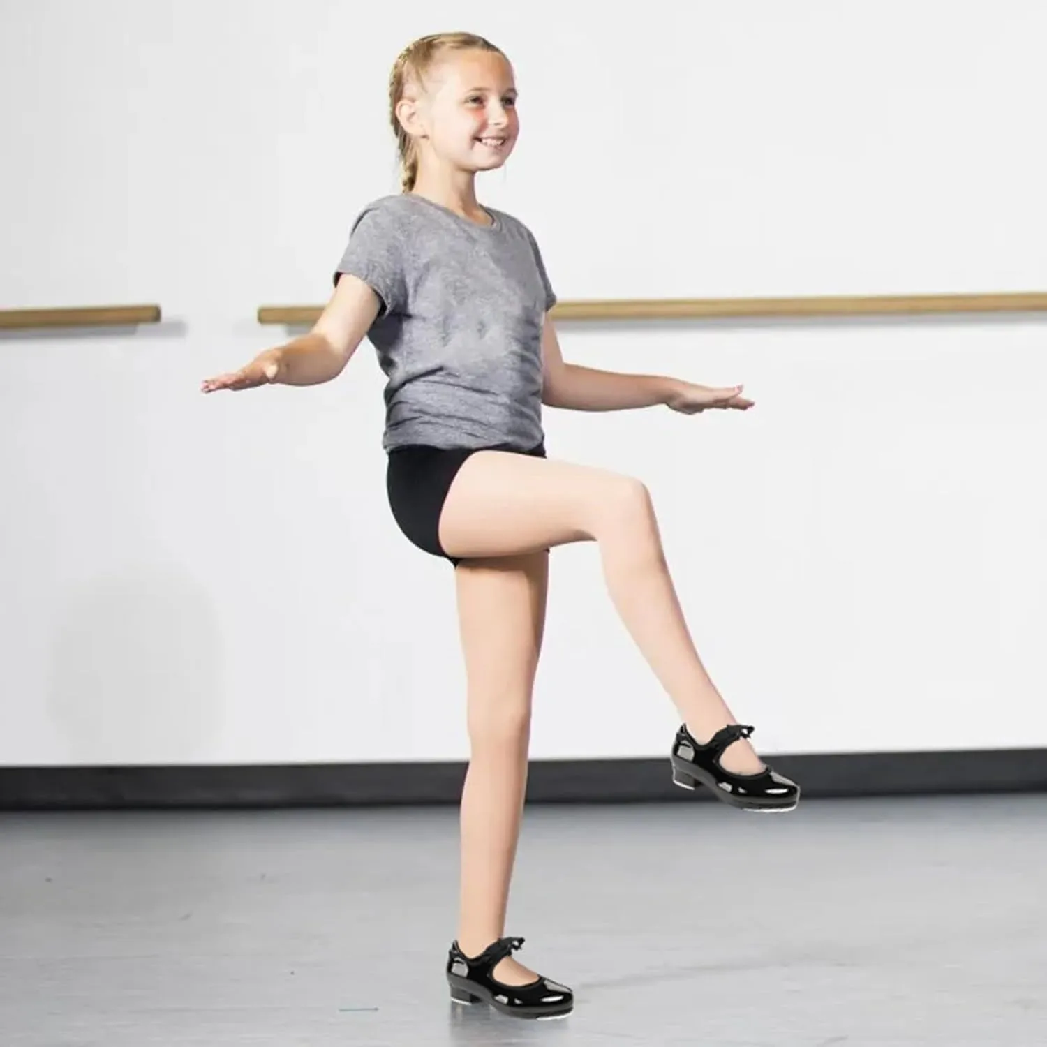 Tap Shoes for Girls Boys, Unisex Kids Tap Dance Shoes for Toddler, Lace-up Mary Jane Tap Shoes