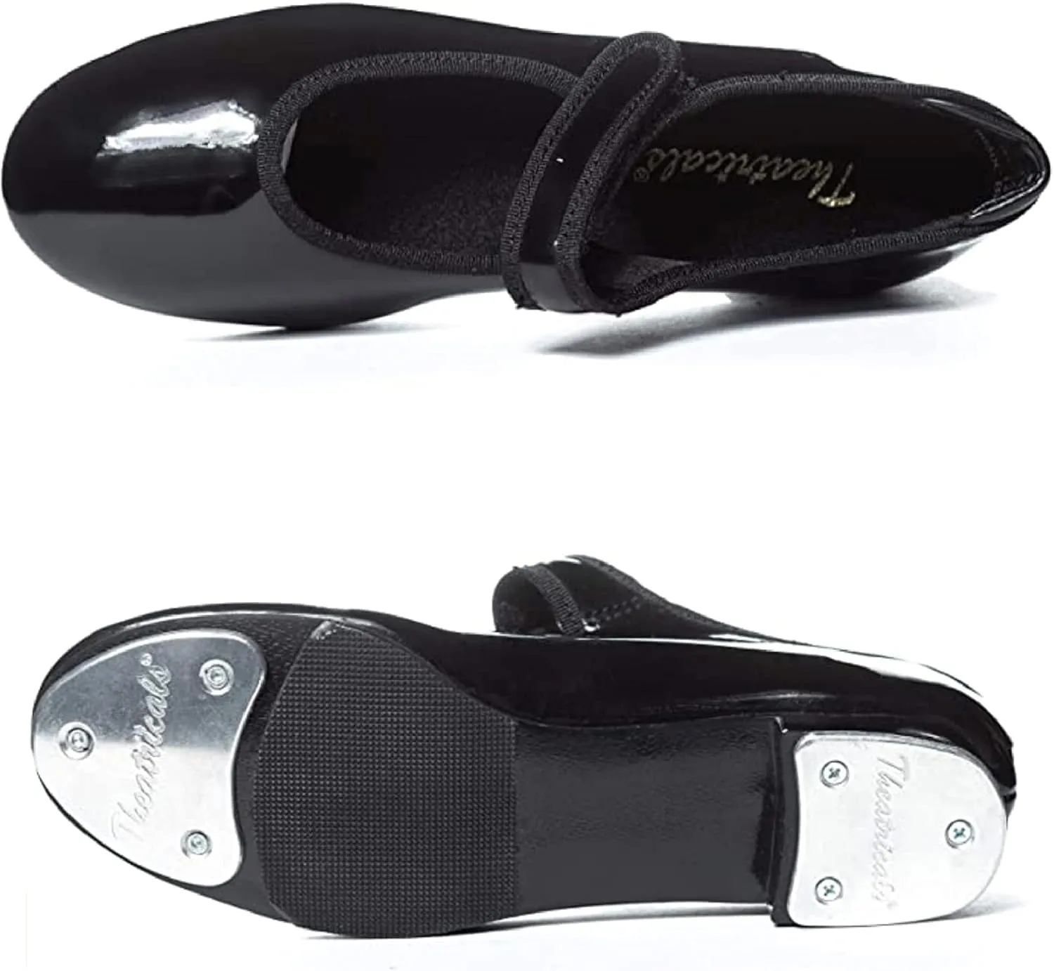 Theatricals Girls Hook and Loop Strap Tap Shoes