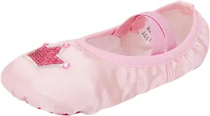 Toddler Ballet Shoes for Girls Star Satin Ballet Slippers for Kids Toddler Dance Shoes Soft Leather Practice Slippers