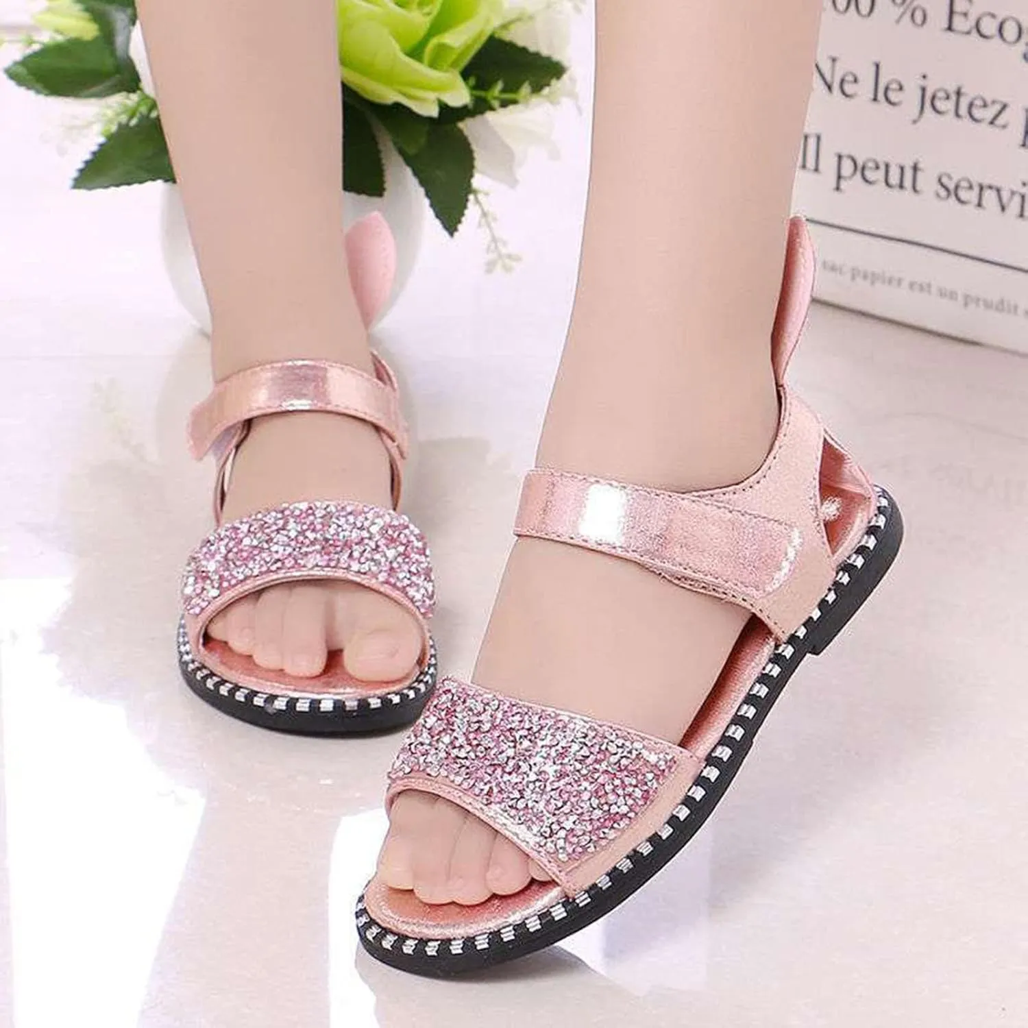 Toddler Bear Slippers Toddler Little Girl Dress Sandals Shoes Casual Slip On Shower Flip Flops for Girls
