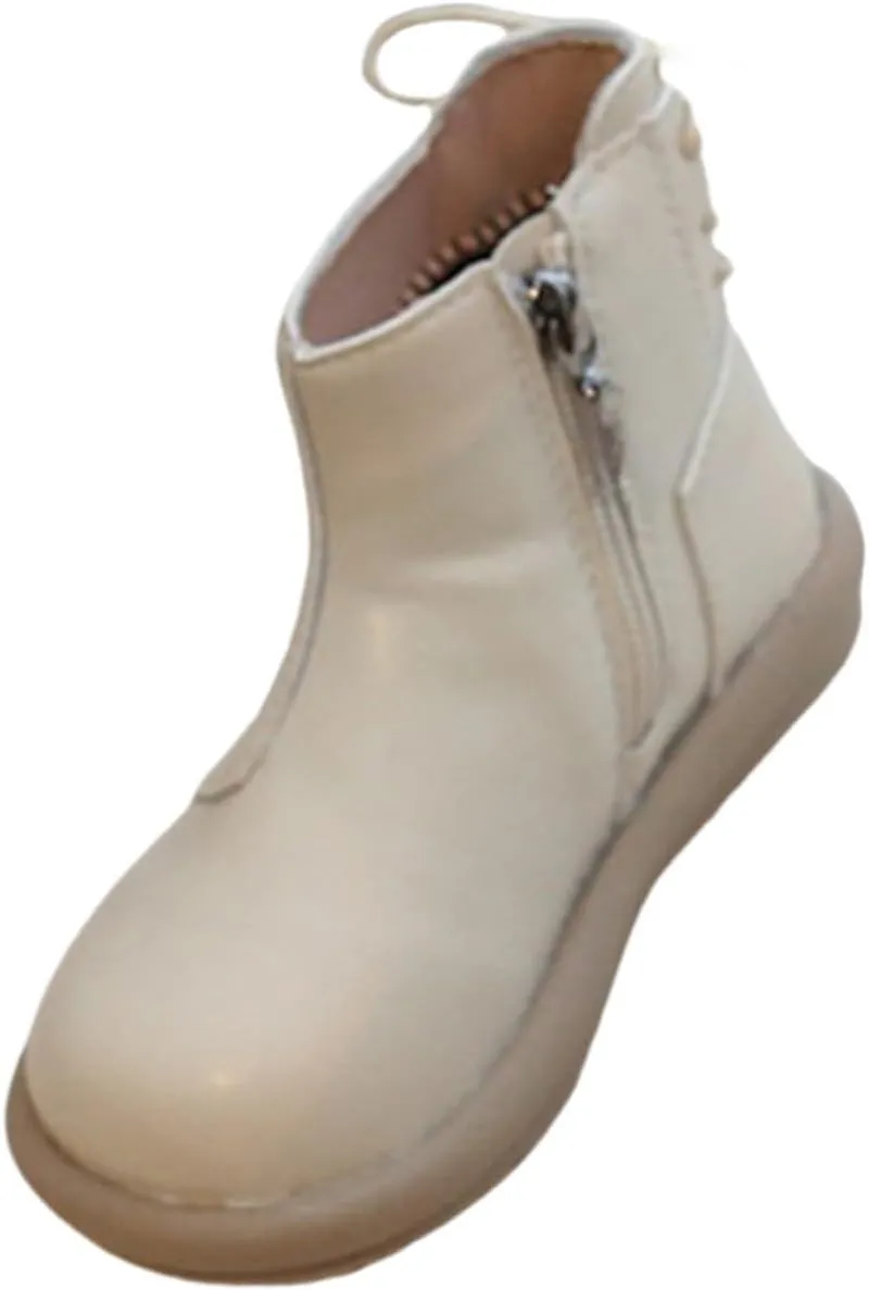 Toddler Girls Boys Water Proof Ankle Boots High Top First Walking Soft Sole Anti-Slip Flat Girls Mad Scientist Boots