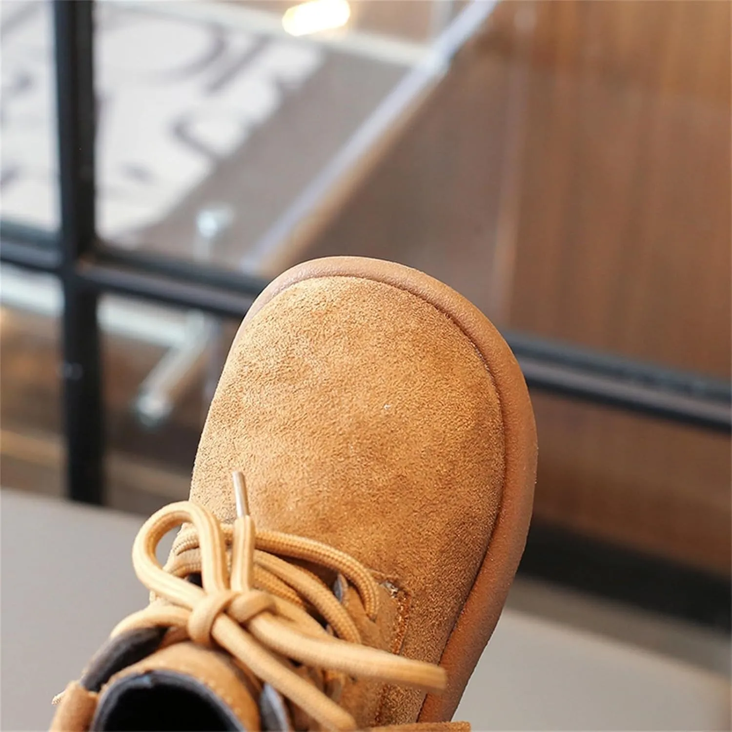 Toddler Girls Fashion Tassel Ankle Boots Round Toe Solid Color Fashion Outdoor Warm  Lined Soft Hiking Shoes