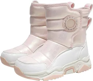 Toddler Girls' Snow Boots Ankle Snow Boots Kids Fur Lined Snow Shoes Kids Winter Boots Windproof Warm Baby Boys Girls