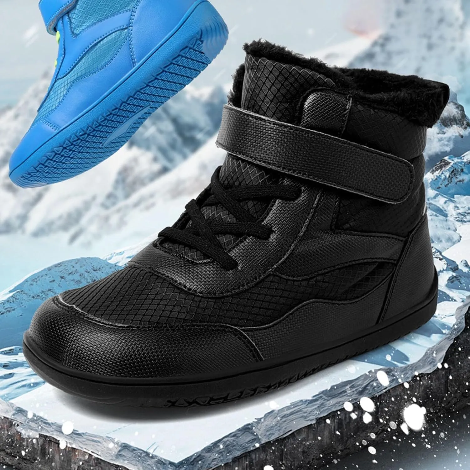 Toddler Girls' Snow Boots Toddler Winter Ankle Snow Boots Fur Lining Winter Boots Kids Windproof Kids School Booties