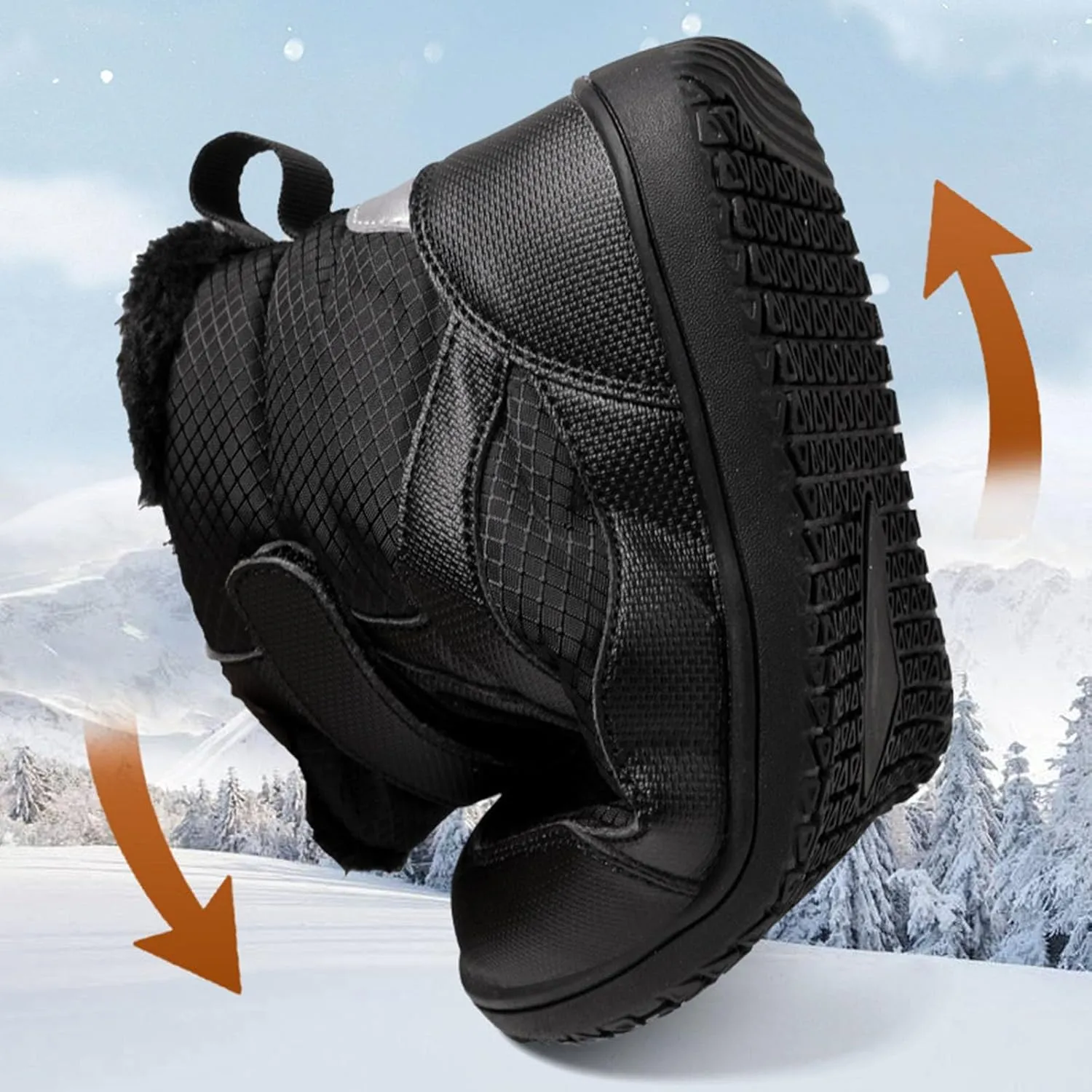 Toddler Girls' Snow Boots Toddler Winter Ankle Snow Boots Fur Lining Winter Boots Kids Windproof Kids School Booties