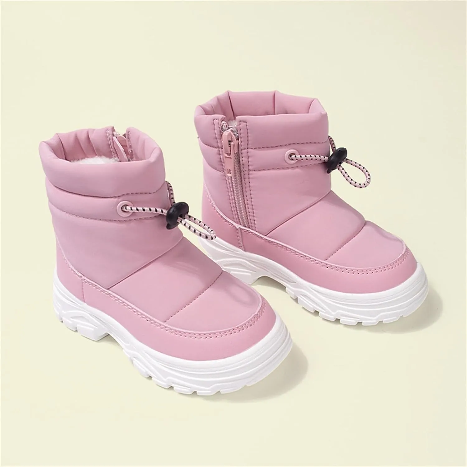 Toddler Girls' Snow Boots Winter Boots Kids Ankle Boots Baby Boys Girls Fur Lined Boots Warm Non Slip Windproof Boots