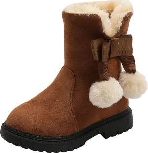 Toddler Snow Boots Faux Fur Lined Winter Snow Boots Warm Ankle Boots Baby Boys Girls Thermal Shoes Kids Winter Shoes