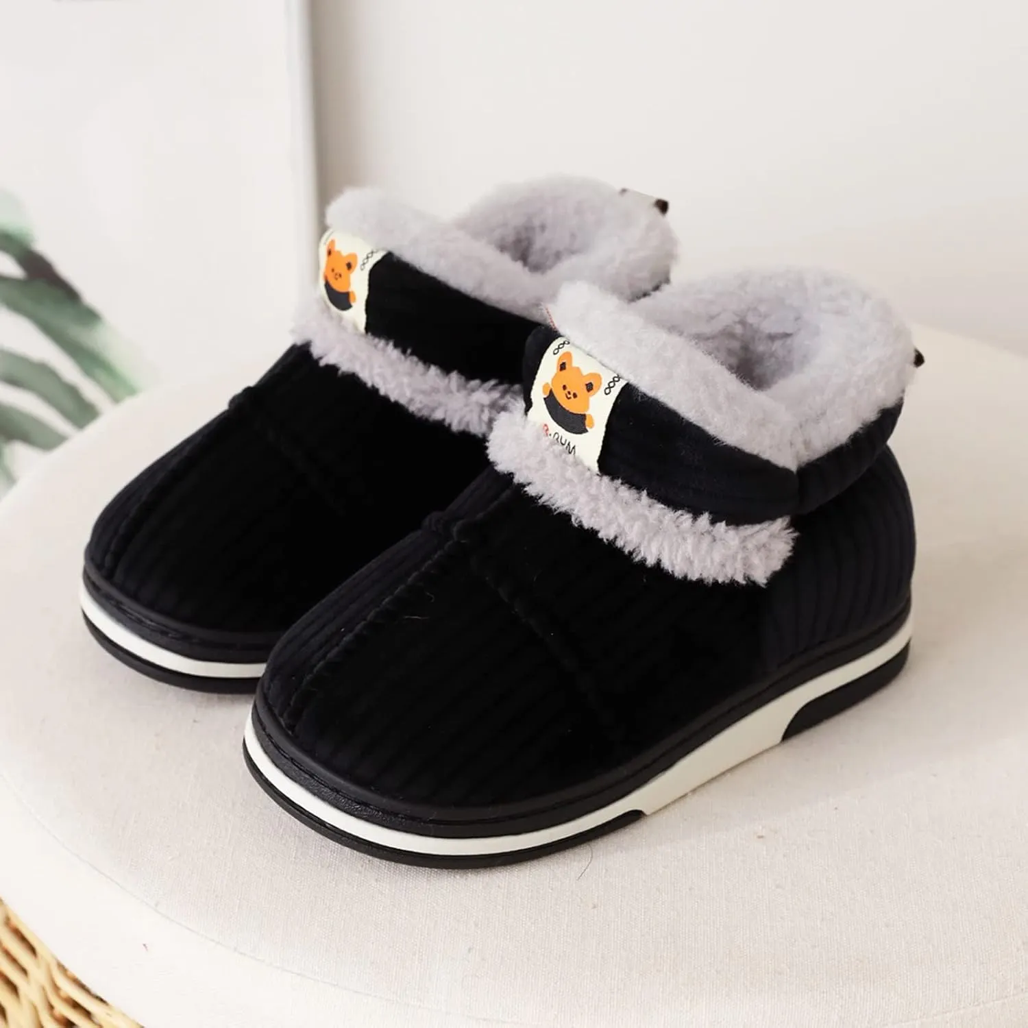 Toddler Snow Boots Kids Baby Boys Girls Winter Shoes Fur Lined Warm Ankle Boots Anti-slip Snow Shoes Kid Winter Boots