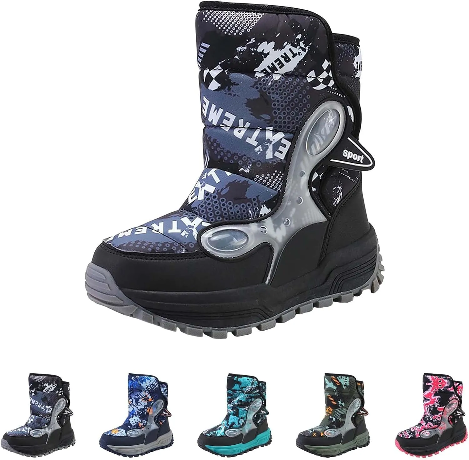 Toddler Winter Snow Boots Kids Fur Lined Warm Boots Baby Boys Girls Thermal Winter Boots Non Slip Ankle Booties Shoes