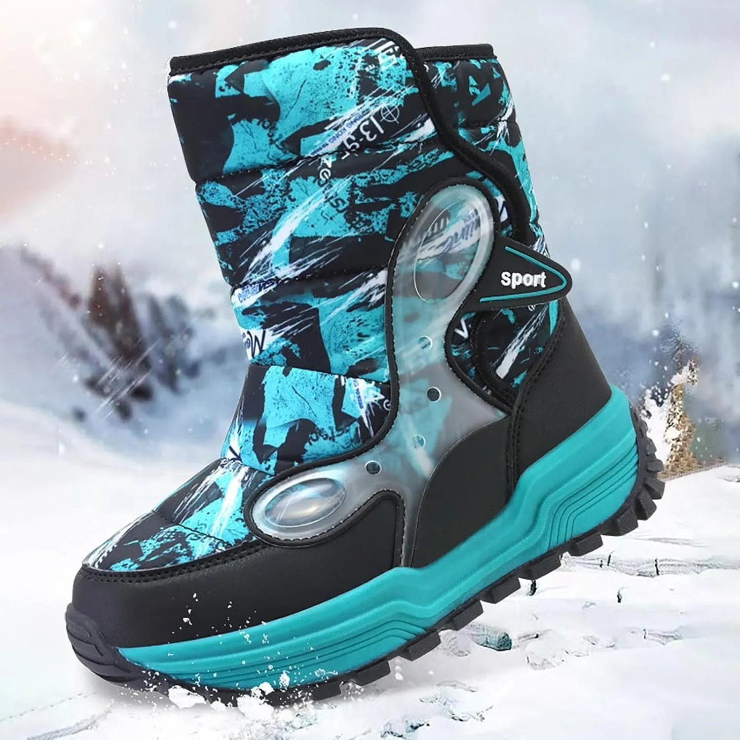 Toddler Winter Snow Boots Kids Fur Lined Warm Boots Baby Boys Girls Thermal Winter Boots Non Slip Ankle Booties Shoes
