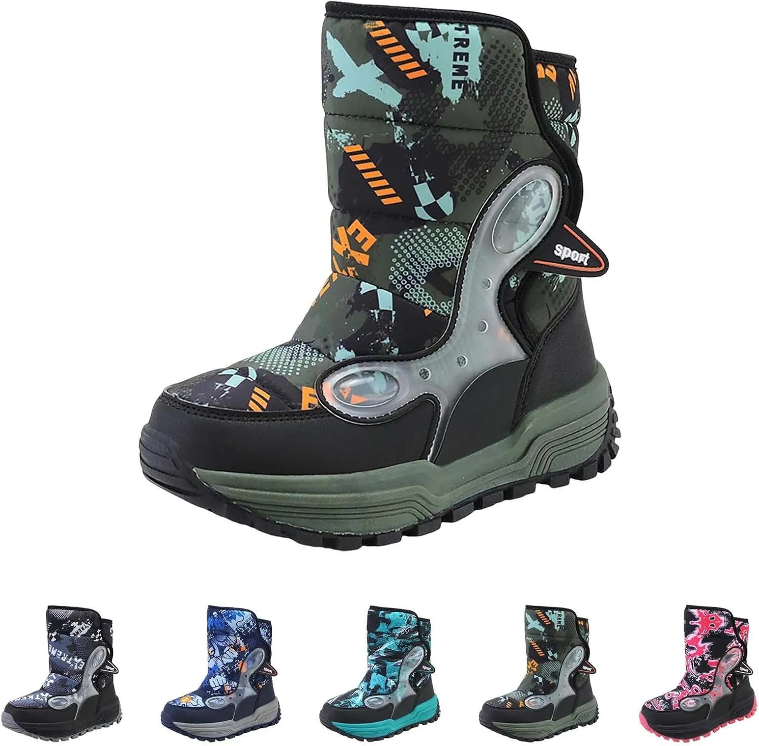 Toddler Winter Snow Boots Kids Fur Lined Warm Boots Baby Boys Girls Thermal Winter Boots Non Slip Ankle Booties Shoes