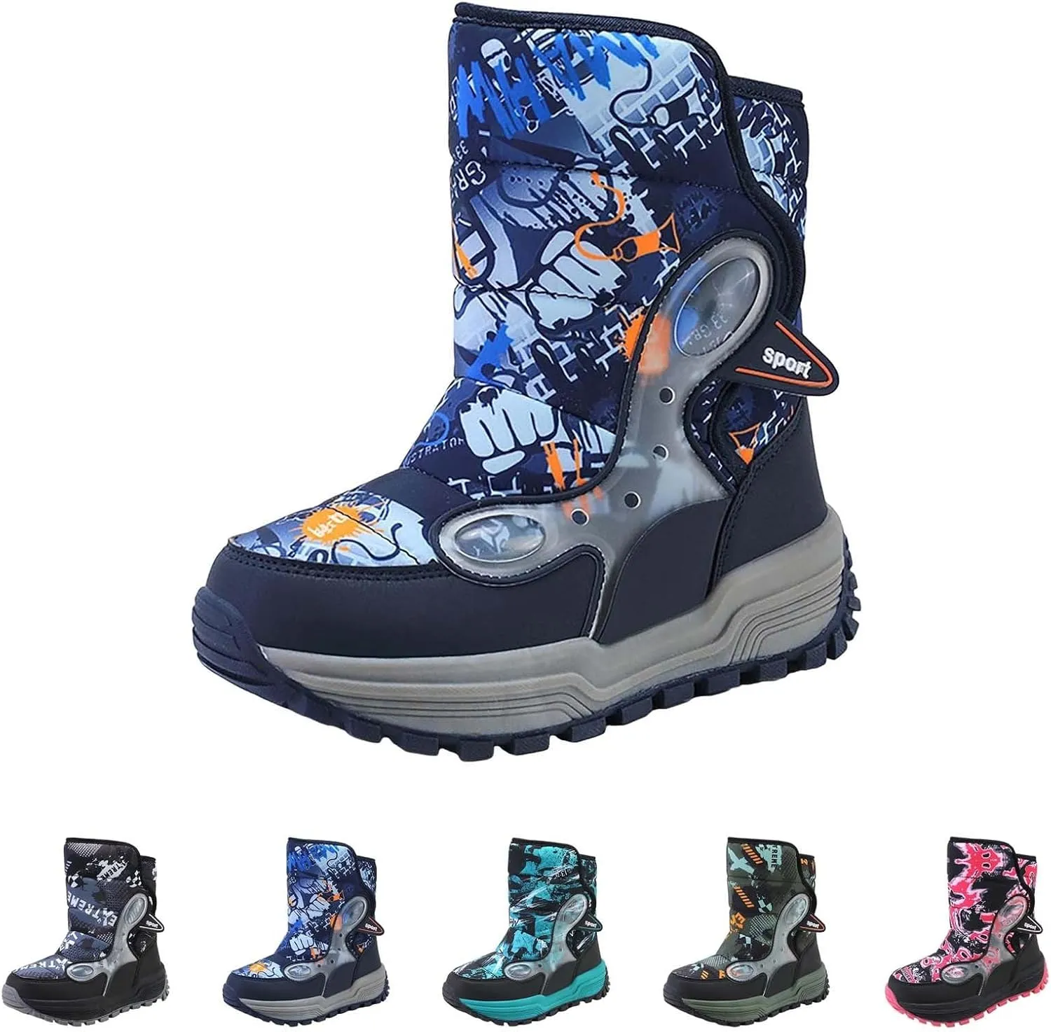 Toddler Winter Snow Boots Kids Fur Lined Warm Boots Baby Boys Girls Thermal Winter Boots Non Slip Ankle Booties Shoes
