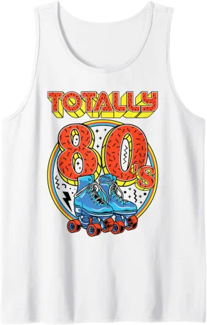 Totally 80s Roller Skater Skate Shoes 1980s Retro Skating Tank Top