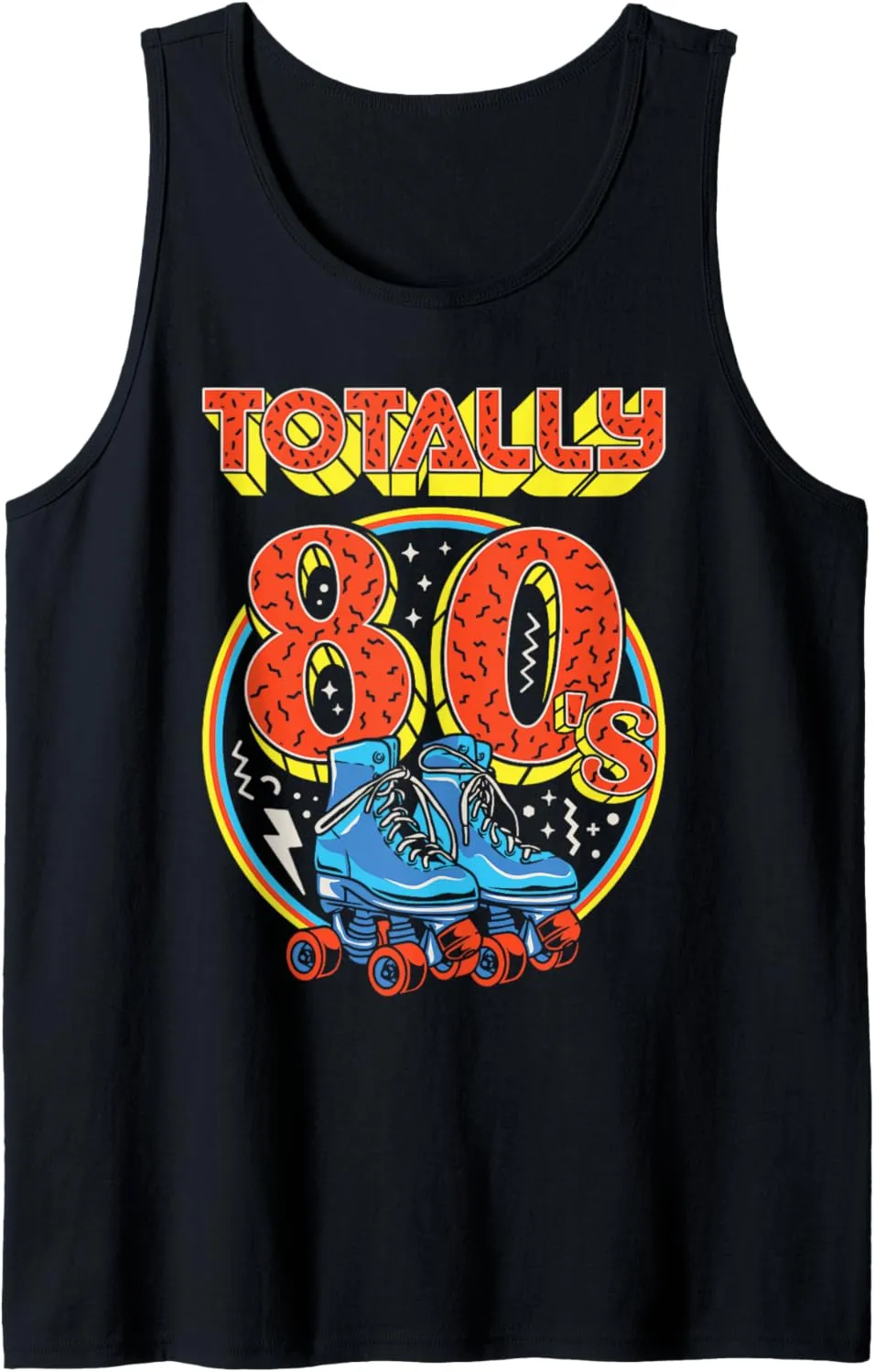Totally 80s Roller Skater Skate Shoes 1980s Retro Skating Tank Top