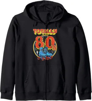 Totally 80s Roller Skater Skate Shoes 1980s Retro Skating Zip Hoodie
