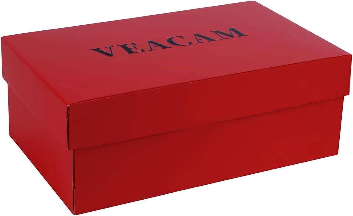 VEACAM High-Top Jazz Shoes for Women Leather Dance Boots Split Sole Ballroom Dancing Trainers Lace Up Platform Teaching Practice Ballroom Shoes