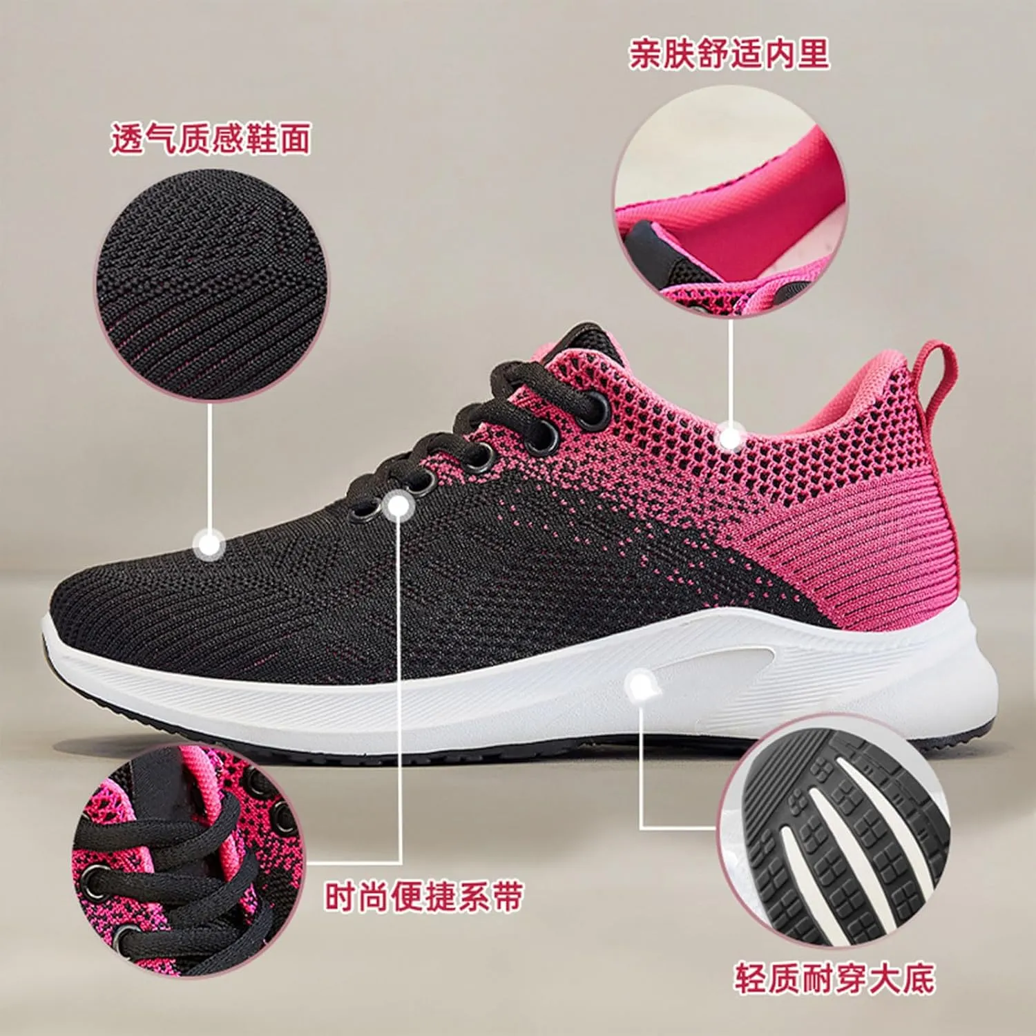 Walking Shoes for Women Arch Support Orthopedic Shoes Mesh Breathable Lightweight Tennis Walking Shoes Comfortable Casual Athletic Sneakers for Gym Workout Sports