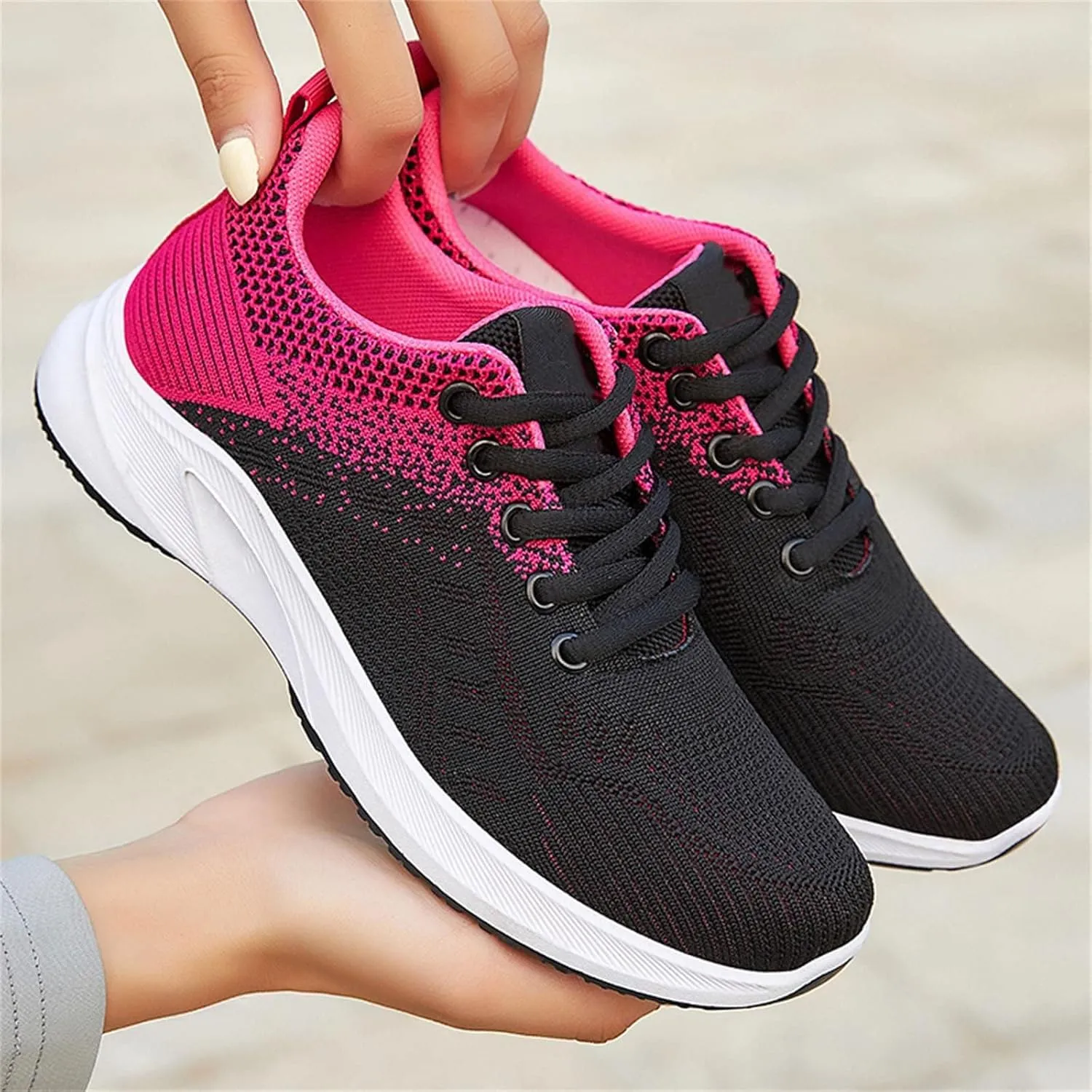 Walking Shoes for Women Arch Support Orthopedic Shoes Mesh Breathable Lightweight Tennis Walking Shoes Comfortable Casual Athletic Sneakers for Gym Workout Sports