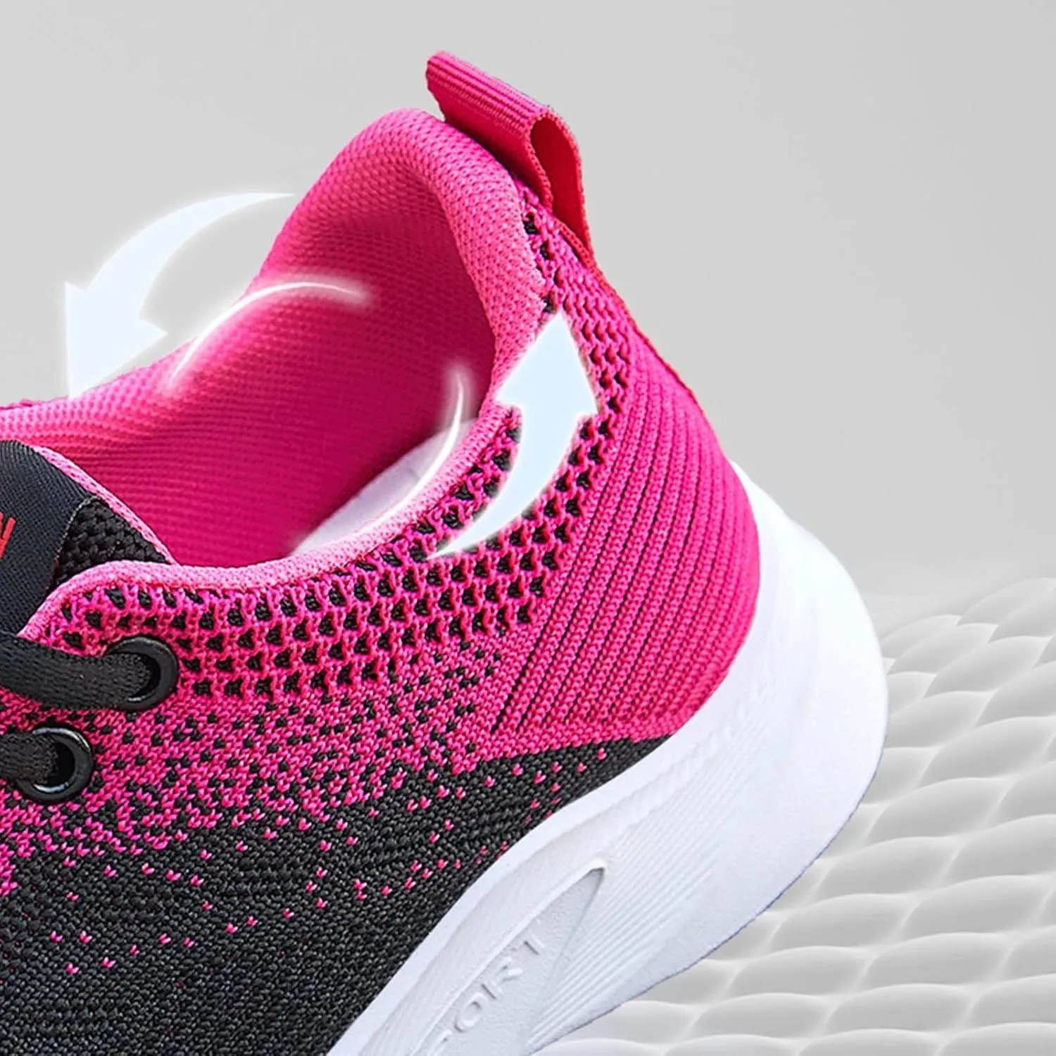 Walking Shoes for Women Arch Support Orthopedic Shoes Mesh Breathable Lightweight Tennis Walking Shoes Comfortable Casual Athletic Sneakers for Gym Workout Sports