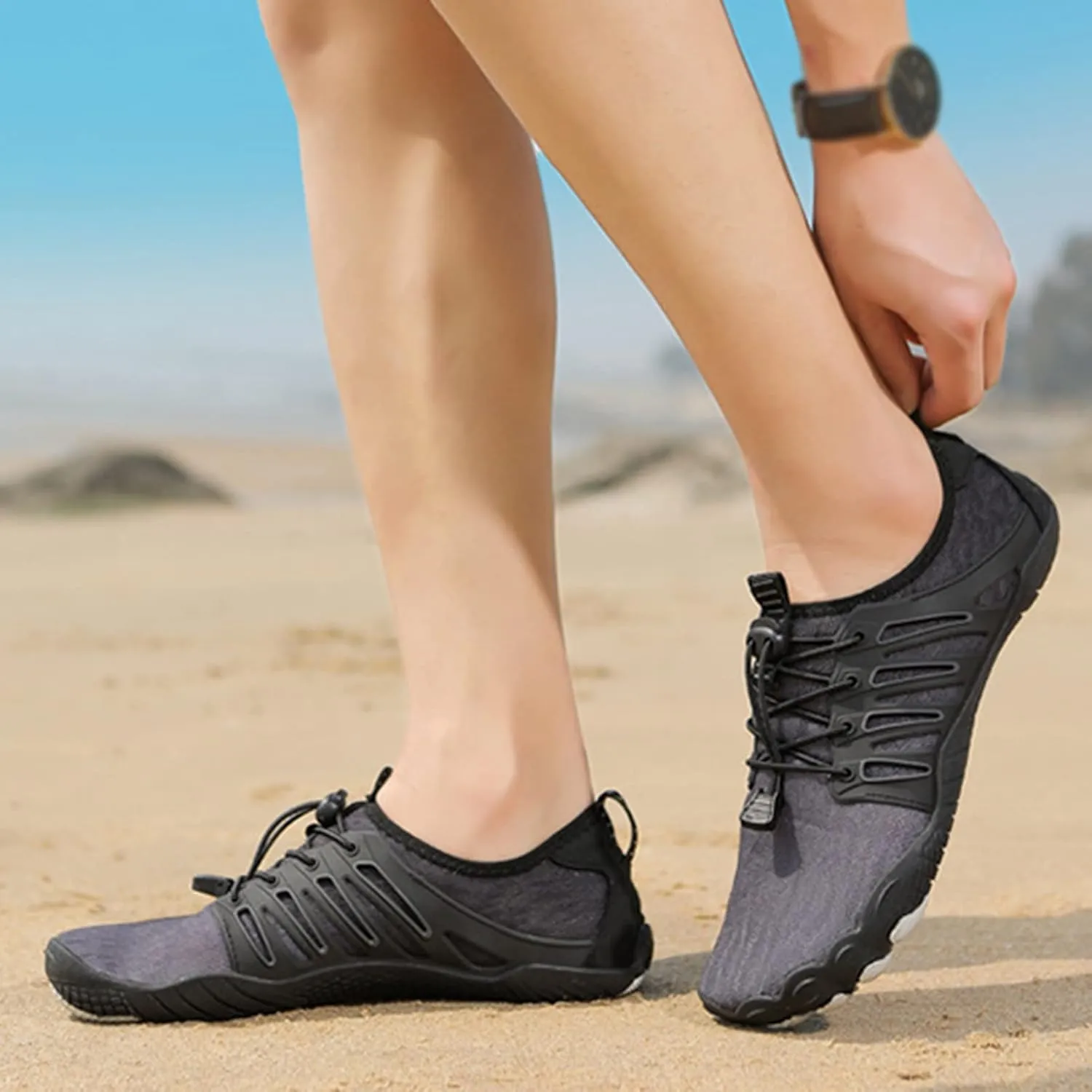Water Shoes Men,Summer Quick-Dry Pool Surf Aqua Swim Shoes Women,Casual Breathable Lightweight Diving Barefoot Beach Shoes,Unisex,for Outdoor Kayaking Walking Hiking Yoga