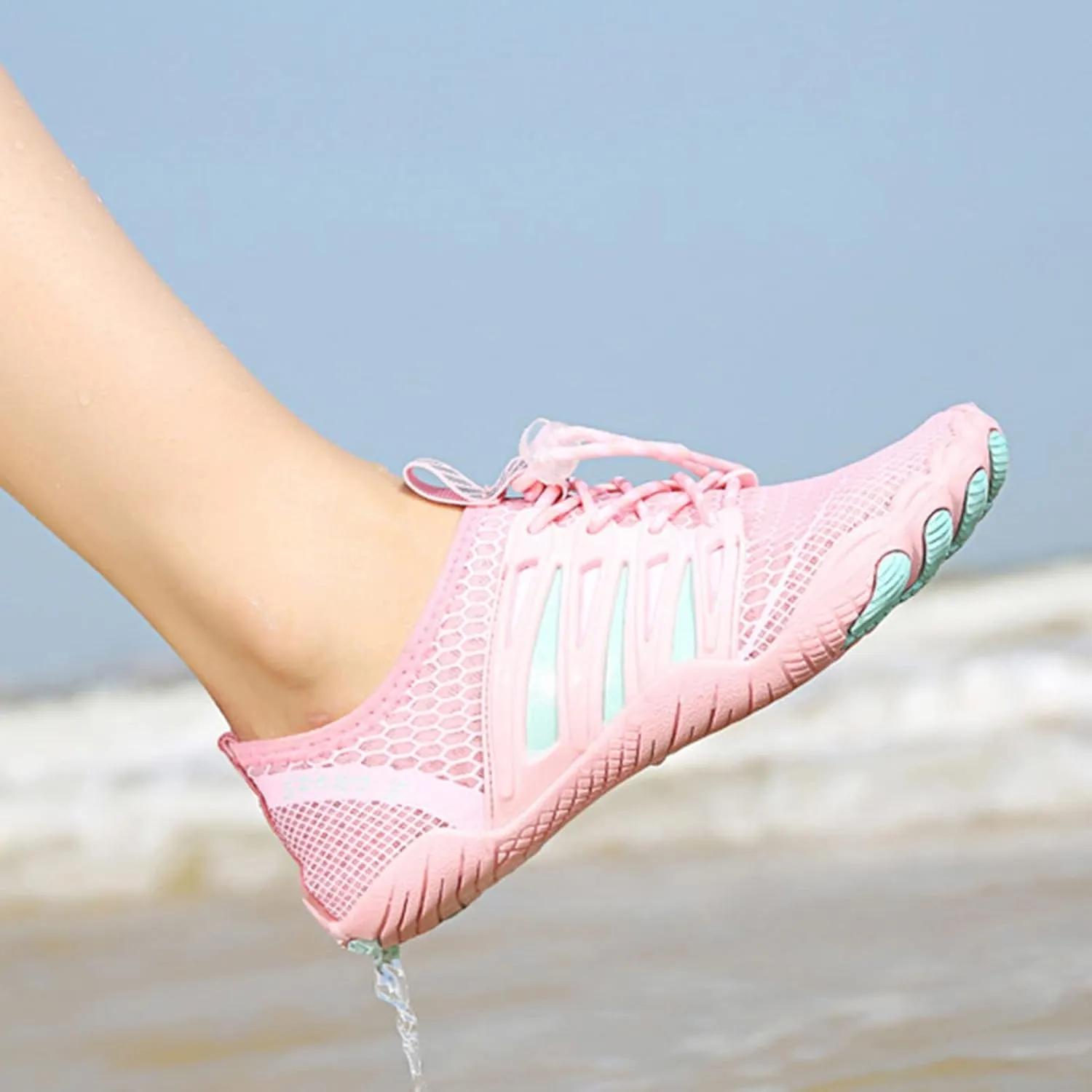 Water Shoes Women,Quick Dry Aqua Surf Barefoot Shoes,Comfy Breathable Pool Beach Swim Shoes for Men,Slip Resistant,Adult Unisex,for Boating Fishing Kayaking Yoga