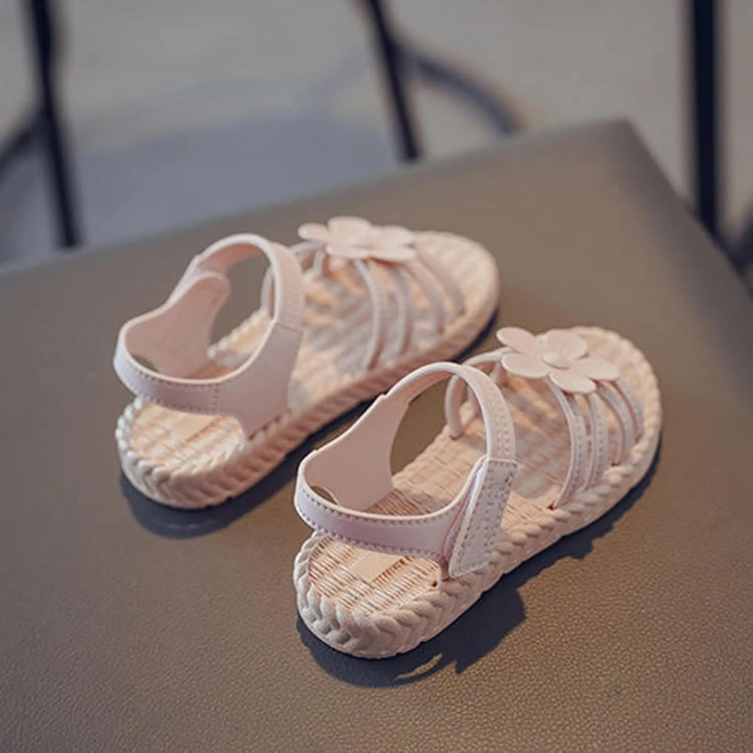 Wedge Sandals for Girls Size 3 Toddler Kids Infant Girls Soild Flower Princress Jelly Flip Flops for Kids