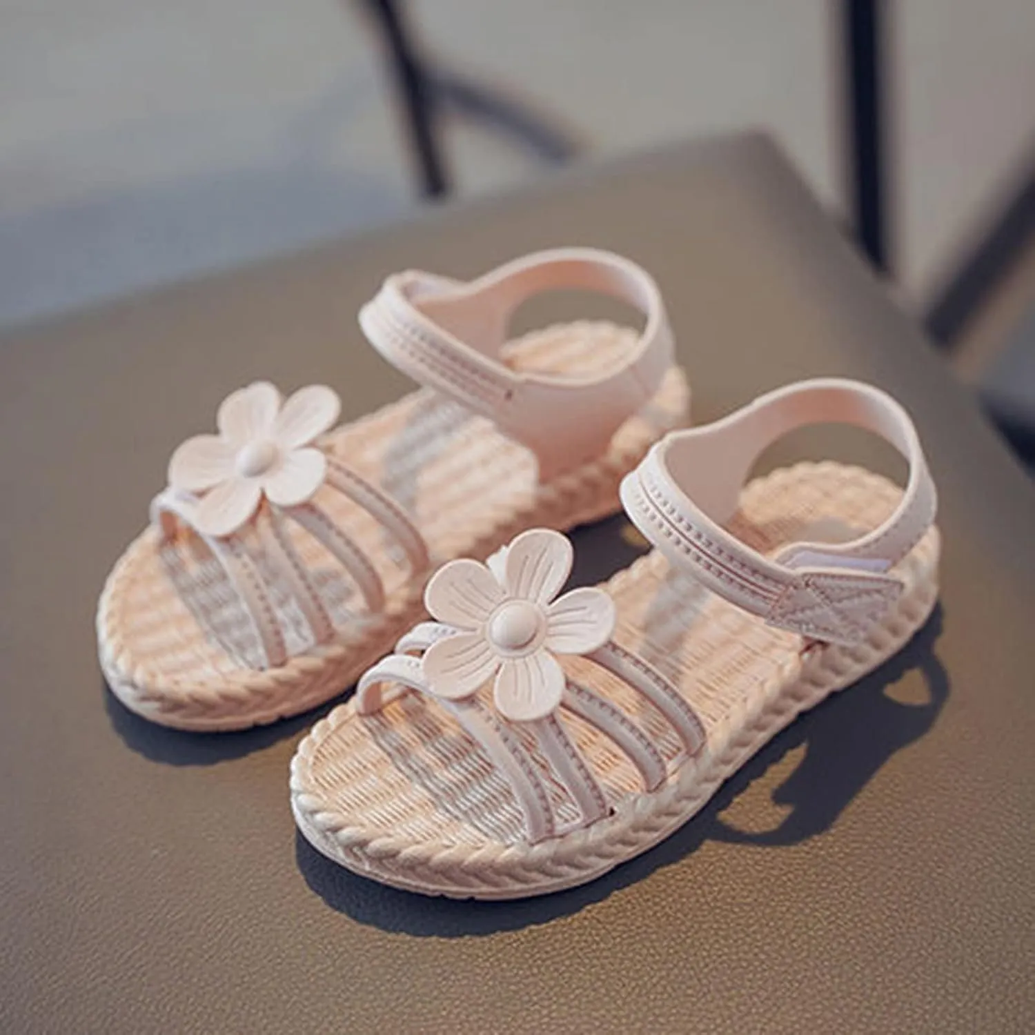 Wedge Sandals for Girls Size 3 Toddler Kids Infant Girls Soild Flower Princress Jelly Flip Flops for Kids