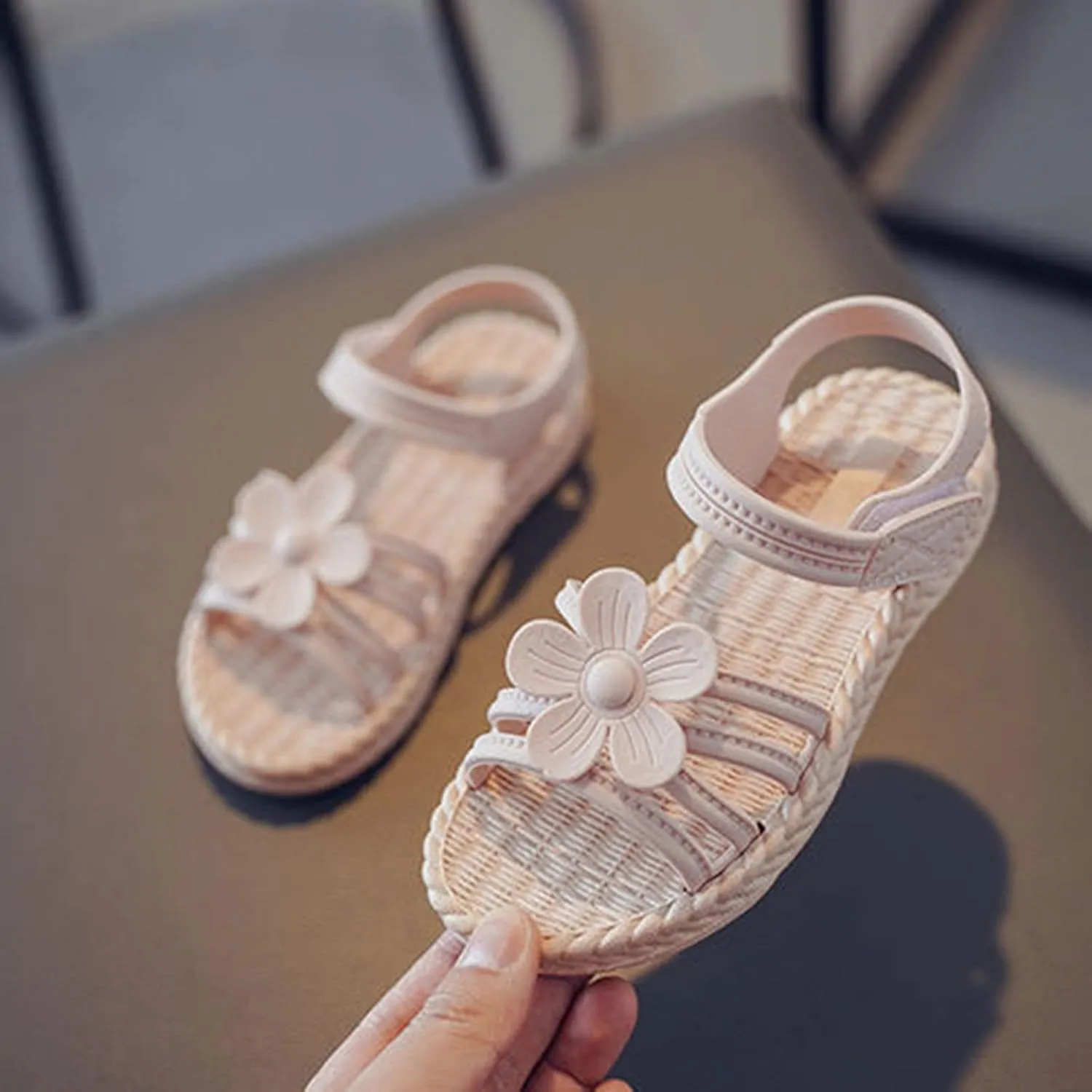 Wedge Sandals for Girls Size 3 Toddler Kids Infant Girls Soild Flower Princress Jelly Flip Flops for Kids