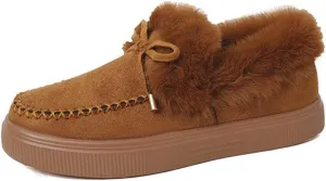 Winter Boots For Women 2024 Fashion Slip On Warm Snow Ankle Booties Fur Lined Thickening Comfortable Loafers Shoes