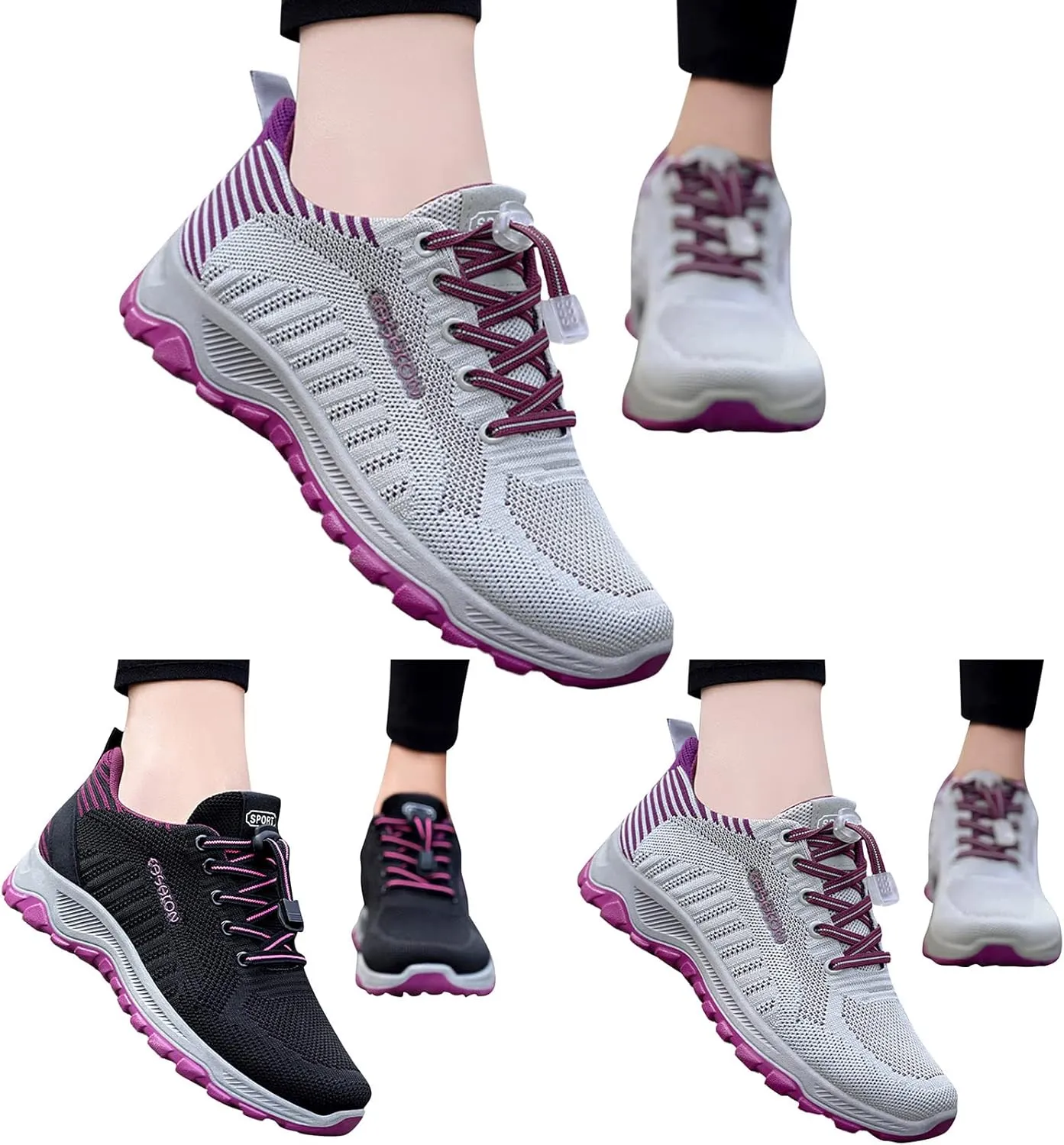 Women Casual Slip On Sneakers Breathable Walking Shoes Lightweight Canvas Comfortable Flats Non Slip Loafers