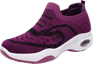 Women Running Shoes Athletic Tennis Sneakers Air Cushion Walking Shoes Lightweight Breathable Sneakers Workout Shoes