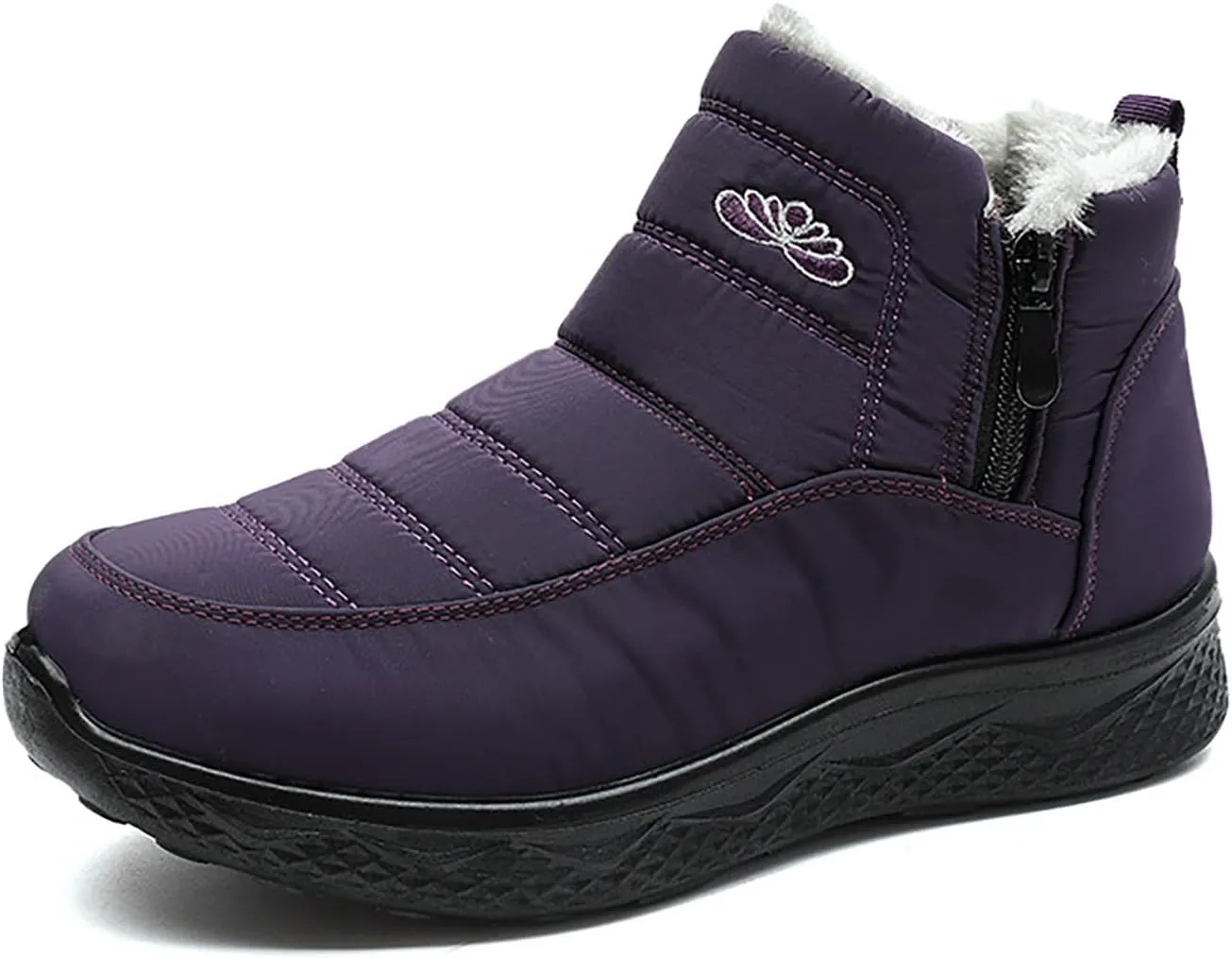 Women Snow Boots Waterproof Women's Fleece Lined Snow Boots Womens with Warm Fur Lining Barefoot Shoes Grounded Footwear Hiking Mens Running Shoes Men Snow Booties